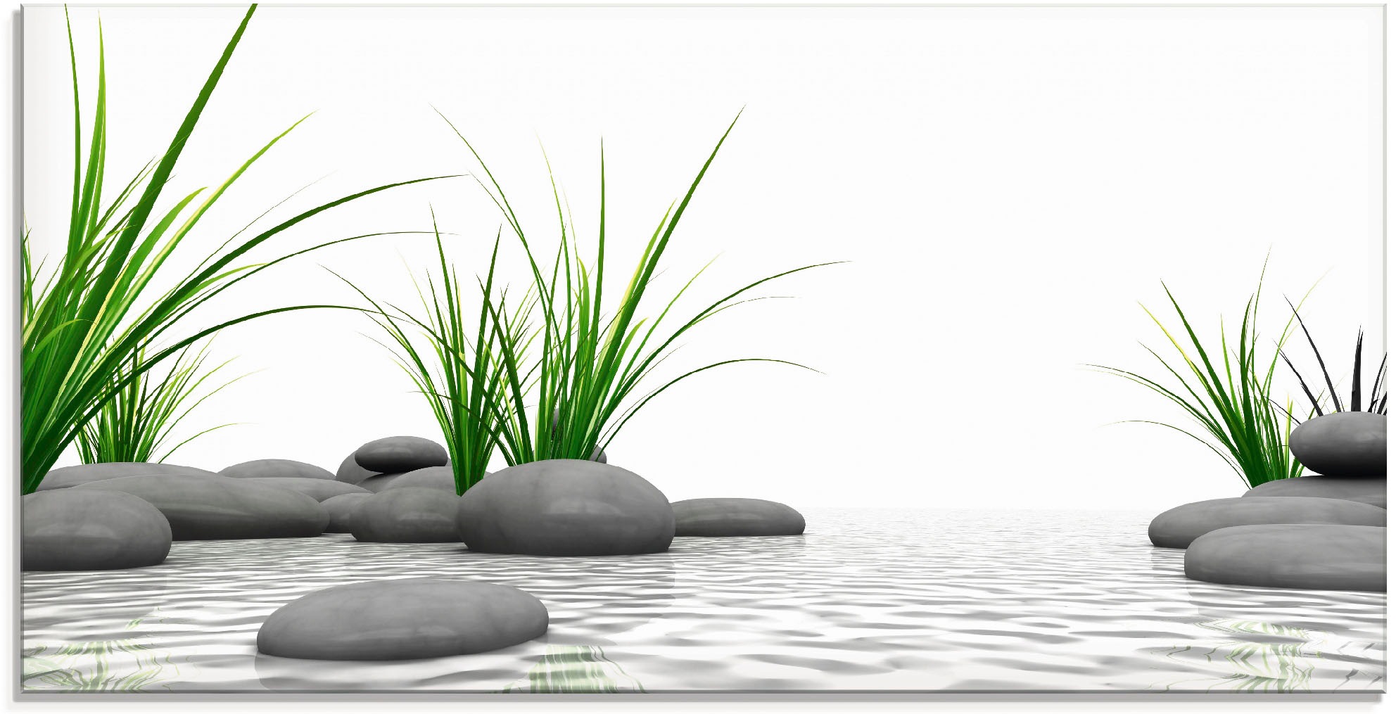 Artland Glasbild »3D Steine«, Zen, (1 St.), in verschiedenen Größen