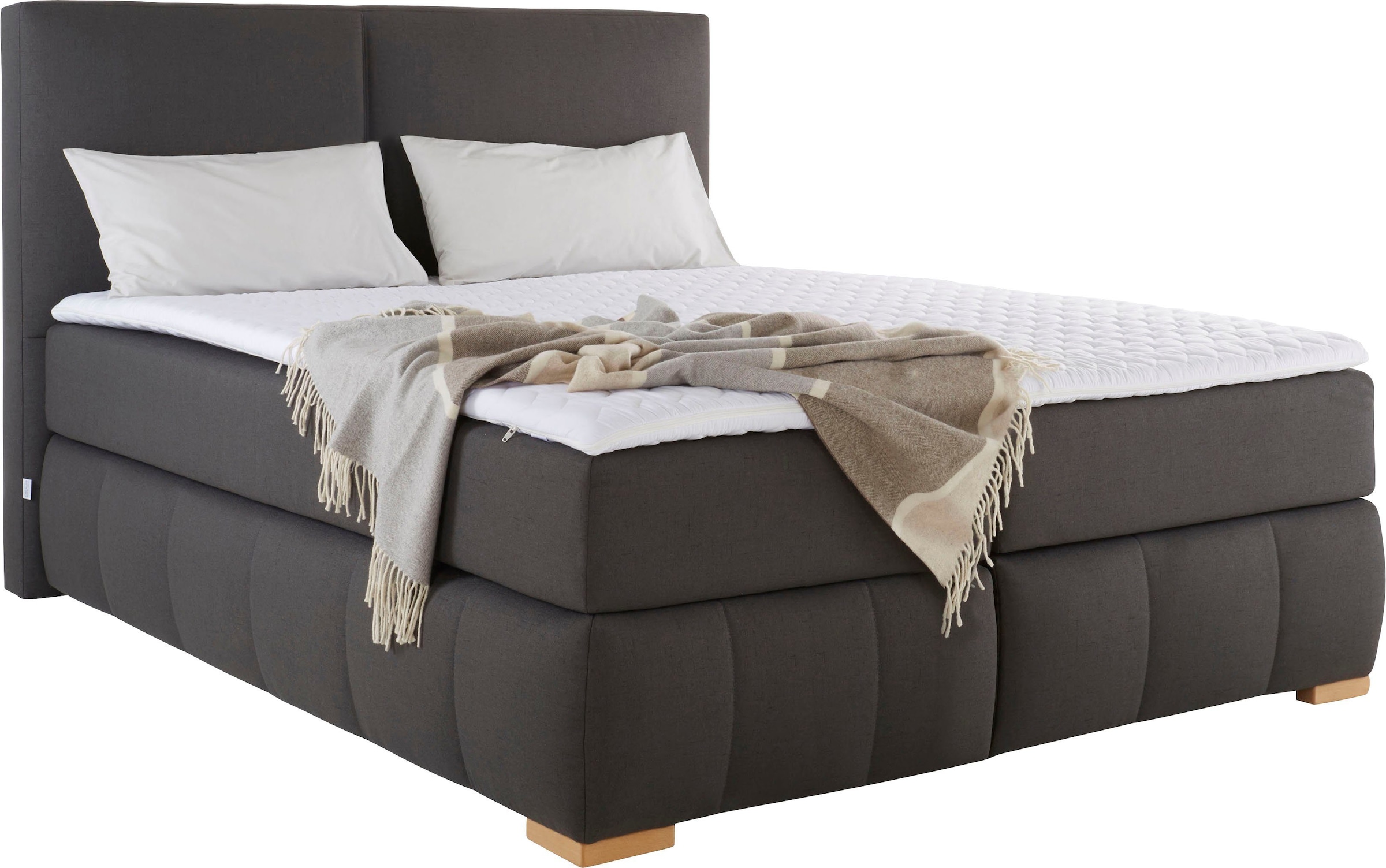 Guido Maria Kretschmer Home&Living Boxspringbett »Wehma«, inkl. Topper in 3 verschiedenen Matratzen, auch in Samtstoff