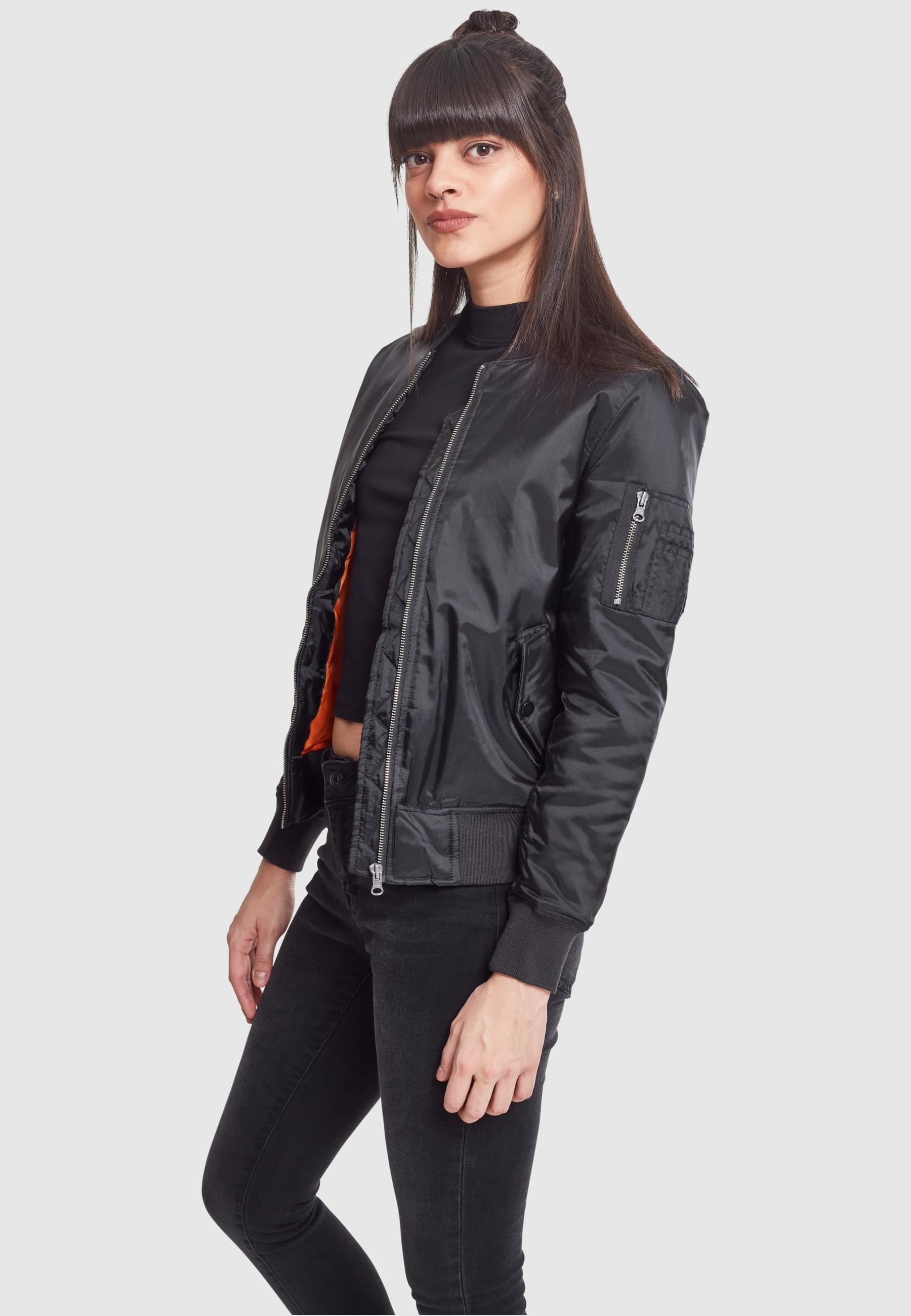 URBAN CLASSICS Allwetterjacke »Urban Classics Damen Ladies Basic Bomber Jacket«, (1 St.), ohne Kapuze