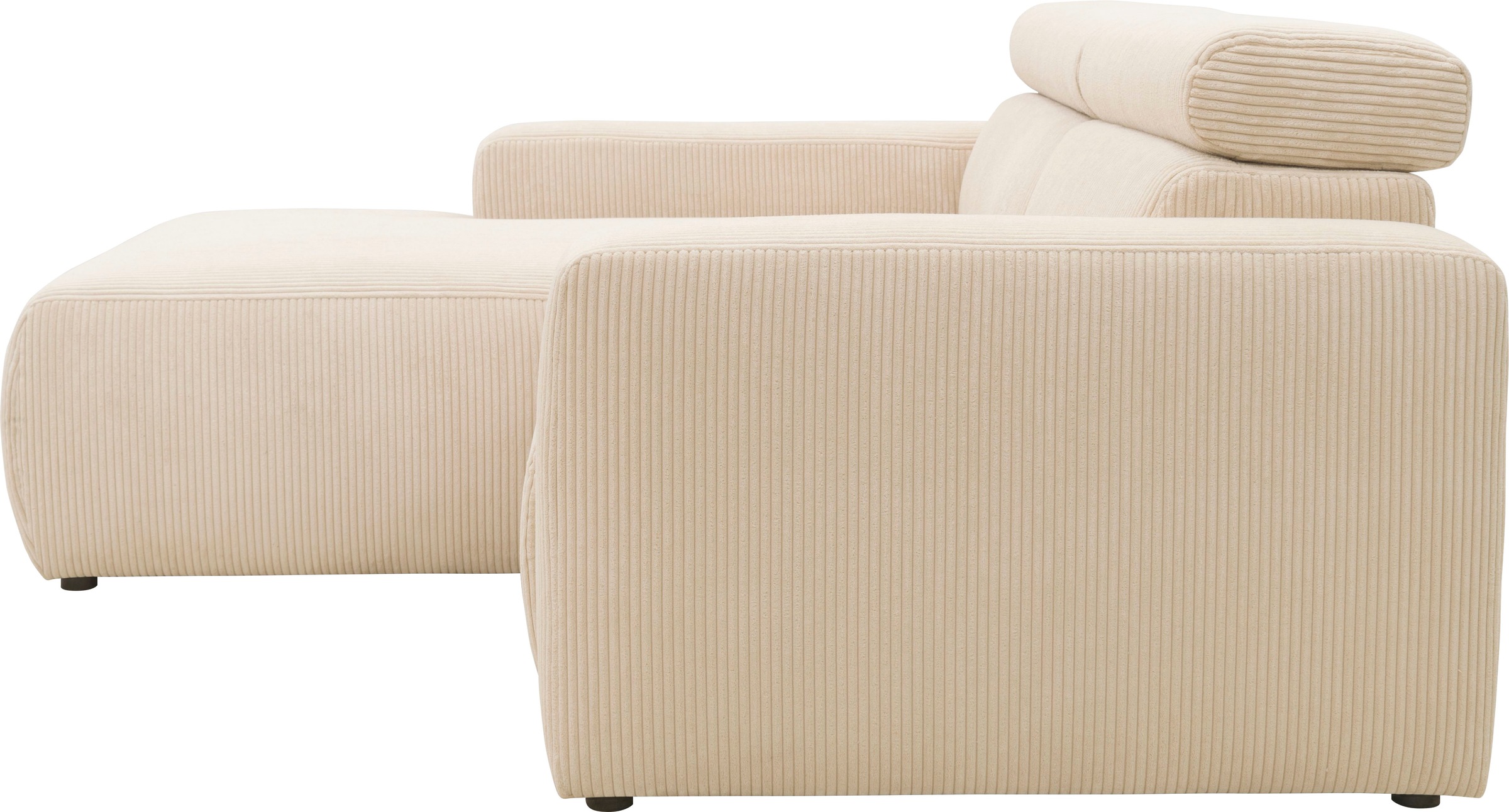 DOMO collection Ecksofa »Brandon kleine Ausführung B/T/H: 214/100/80 cm«, Mit Kopfteilverstellung, auch in Leder und Cord, L-Form
