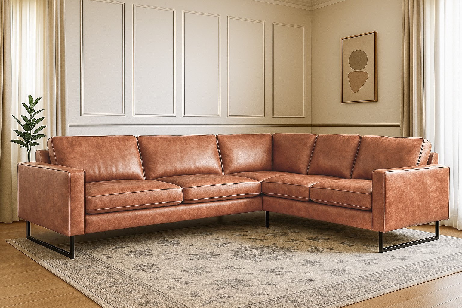 Places of Style Ecksofa "Pinto, XXL, 250/290 cm, langer Schenkel, Ottomane" günstig online kaufen