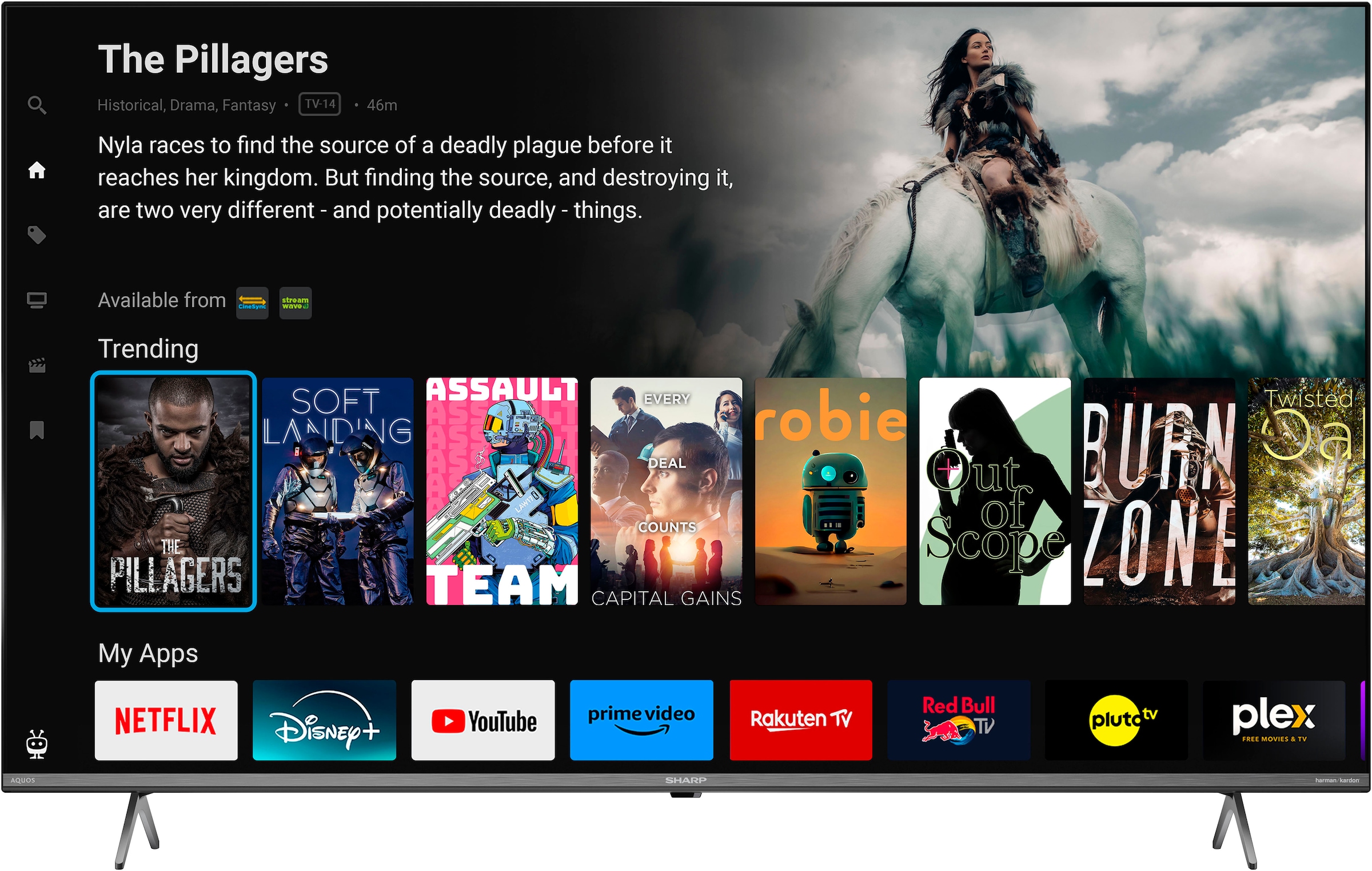 Sharp QLED-Fernseher »4T-C55GMx«, 4K Ultra HD, Smart-TV, 3.840 x 2.160 px Auflösung