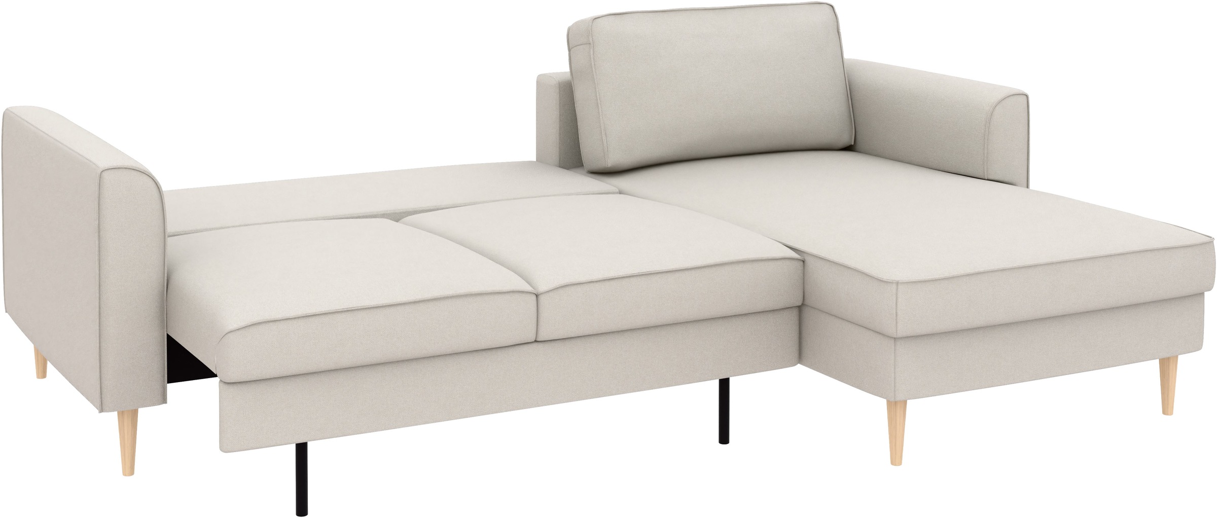 Home affaire Ecksofa »Booster Couch wahlweise mit Schlaffunktion und Bettkasten-auch in Cord«, Recamiere beidseitig montierbar, Sofa in L-Form, 232 cm