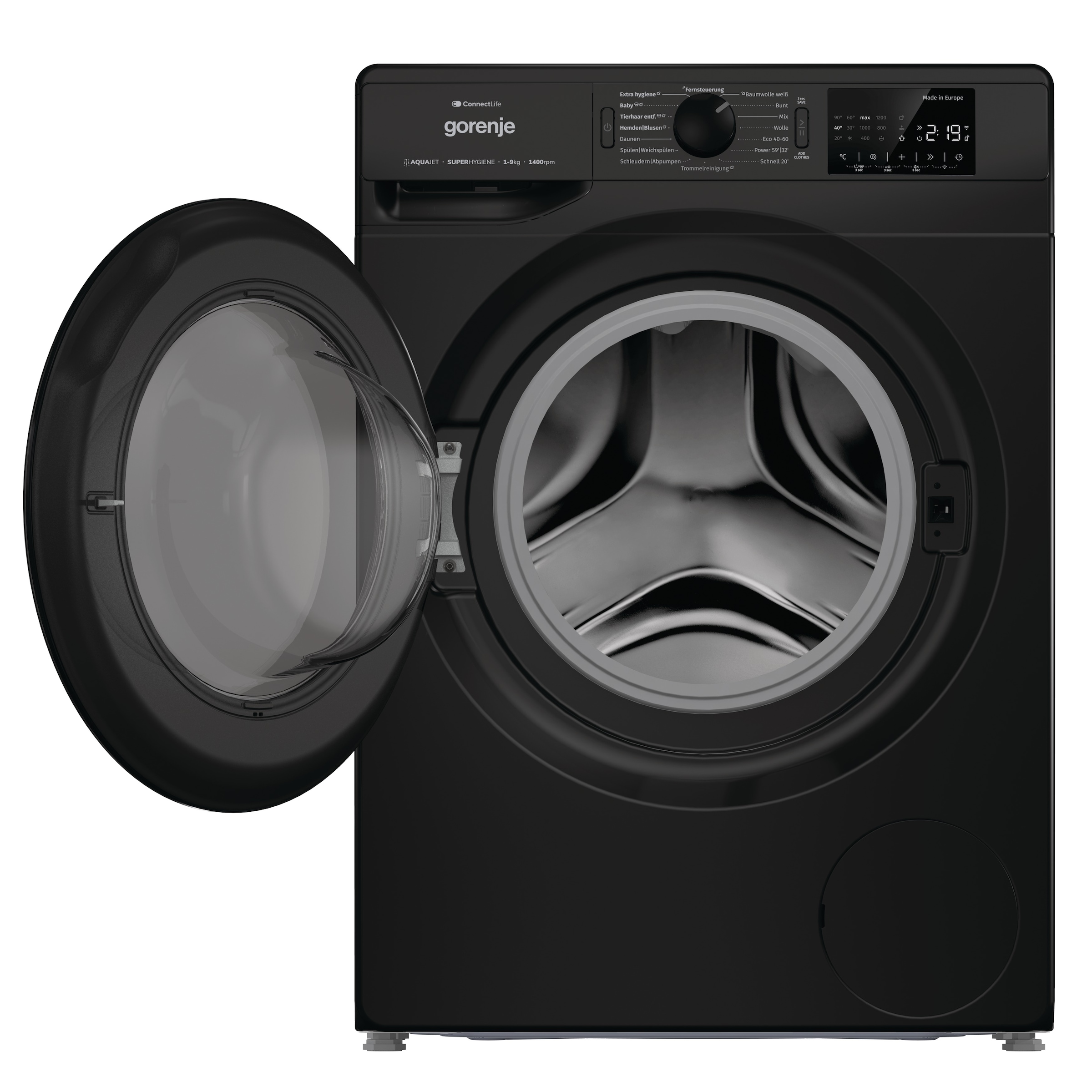 GORENJE Waschmaschine »WPNEI94A1DTSB«, 9 kg, 1400 U/min, Energieklasse A-10%