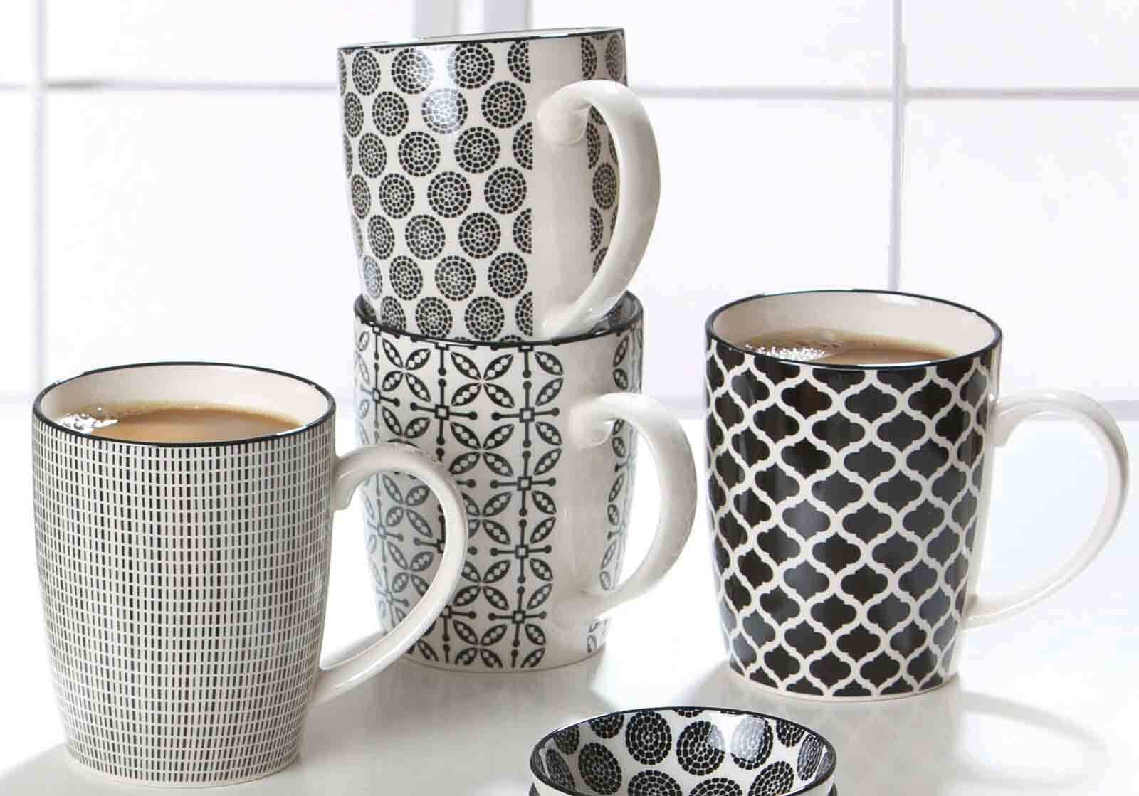 Ritzenhoff & Breker Becher »Kaffeebecher Takeo 350 ml 4er Set schwarz-weiß«