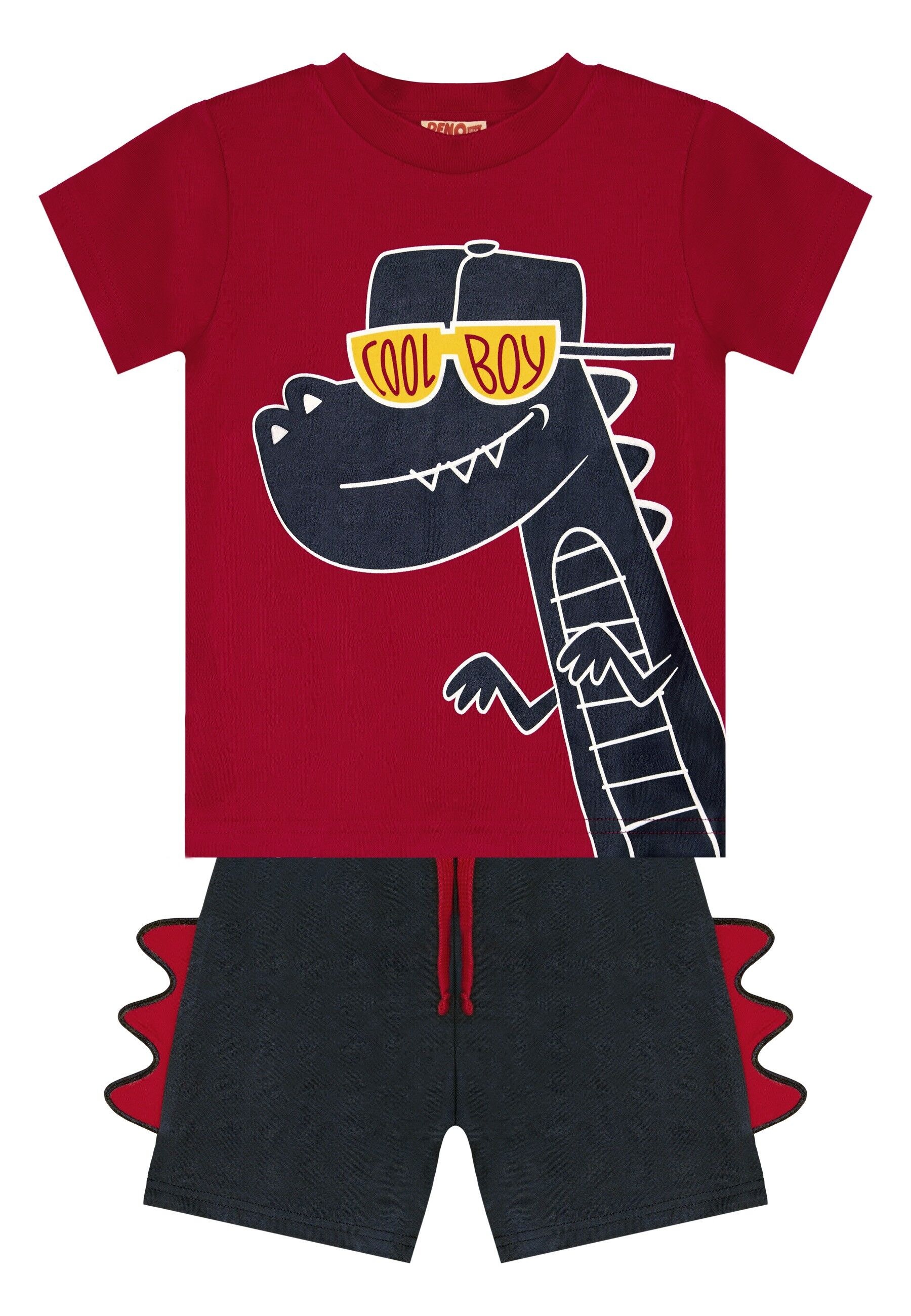 Denokids Hausanzug »Cool Dino«, (2 tlg.), mit Dinosaurier-Print