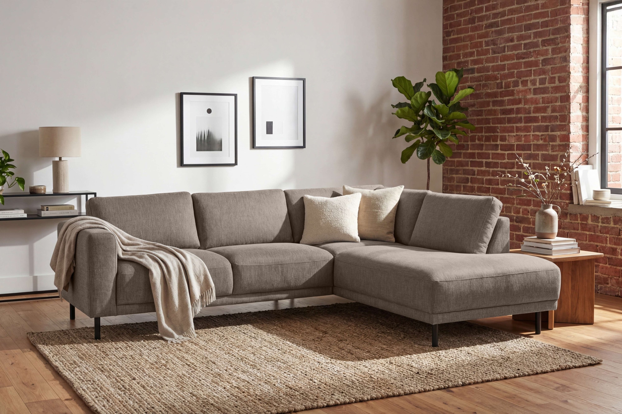 OTTO home Ecksofa "Sveeva, L-Form, B.240 cm, schwarze Metallfüße" langlebiger Webstoff, mit Wellenunterfederung, viele Farben