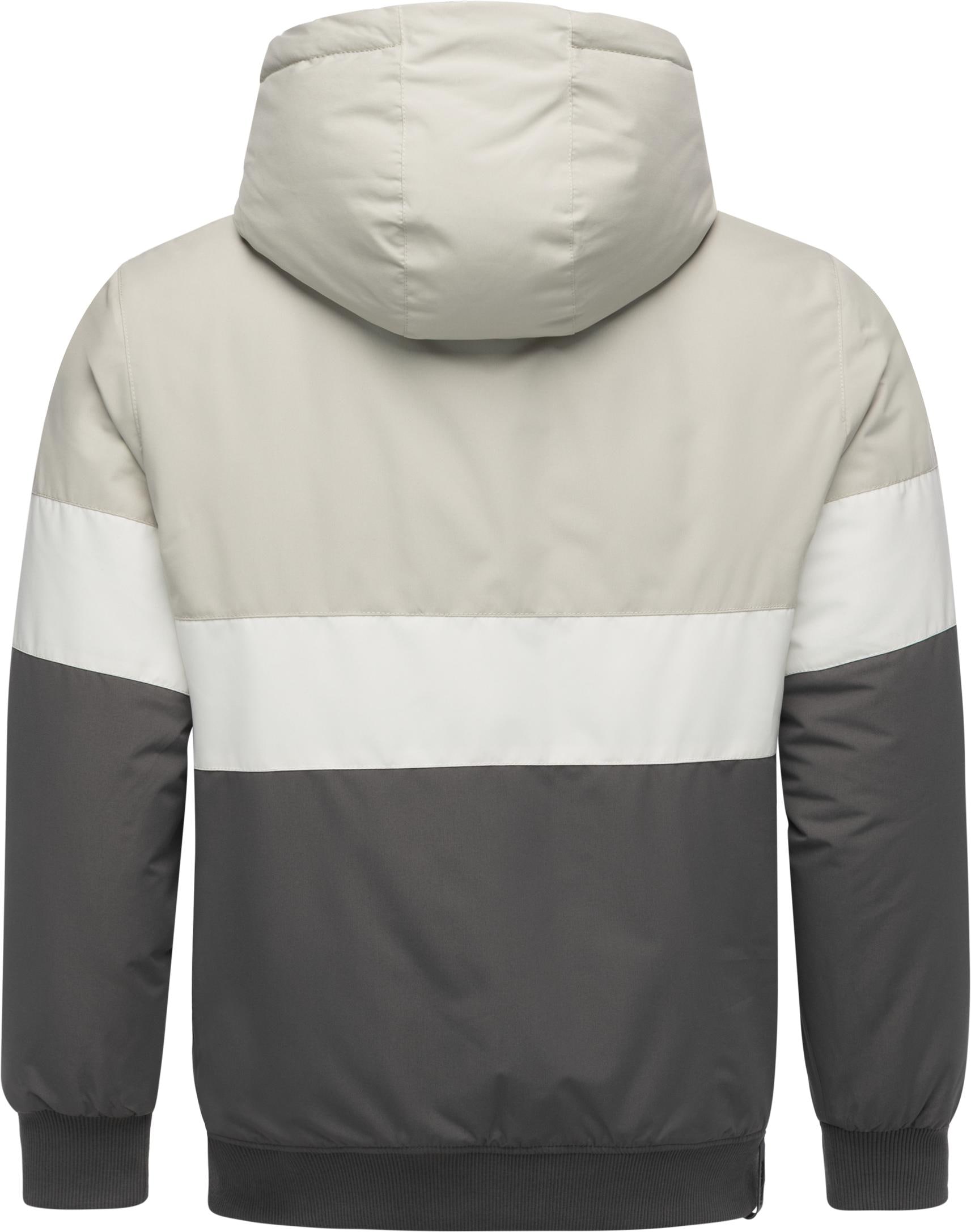 Ragwear Winterjacke »Jinig Warm YOUMODO«, mit Kapuze, Gefütterte Herren Colourblocking Bomberjacke mit Kapuze