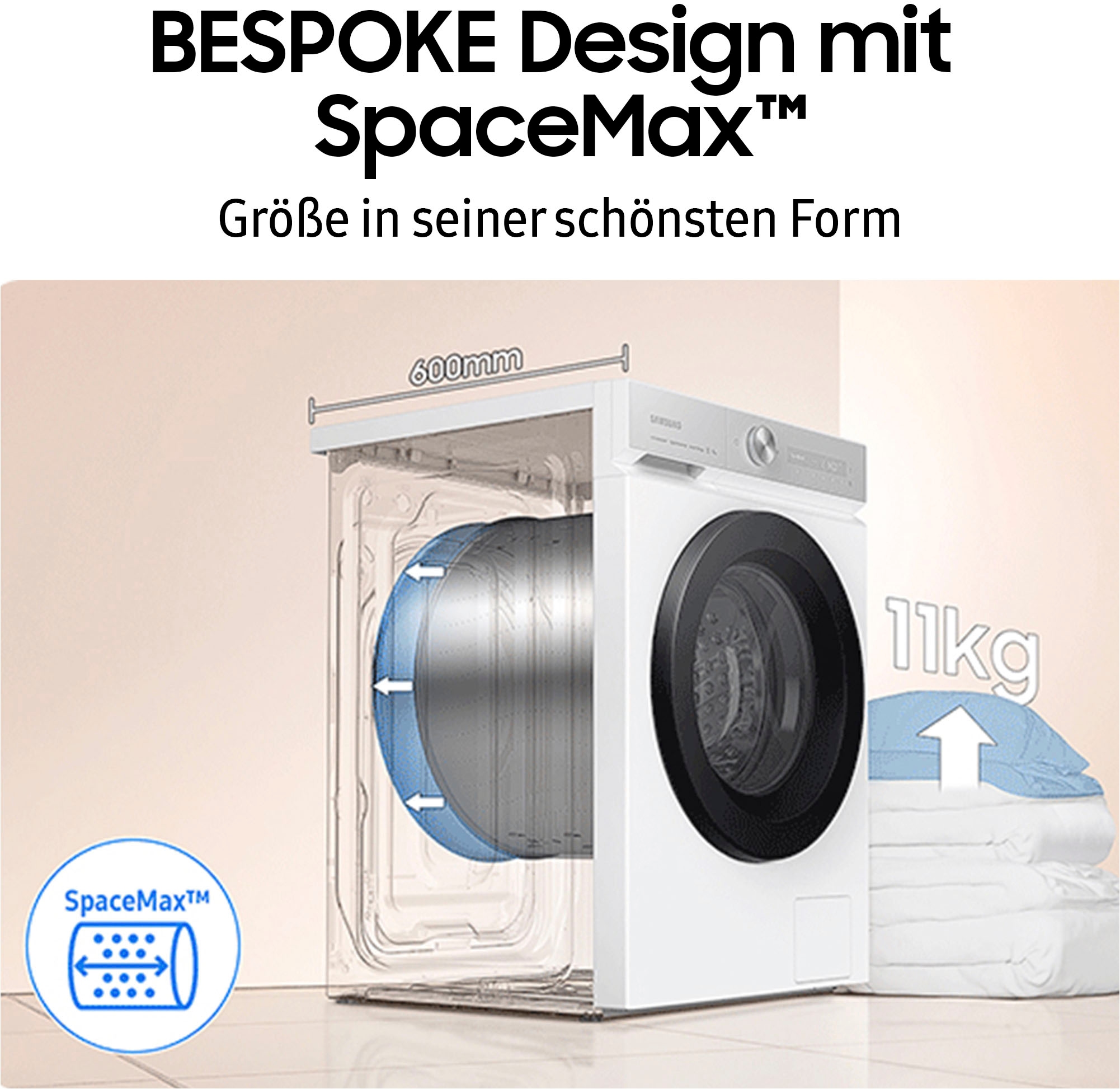 Samsung Waschmaschine »WW1BBBA049AW«, 11 kg, 1400 U/min