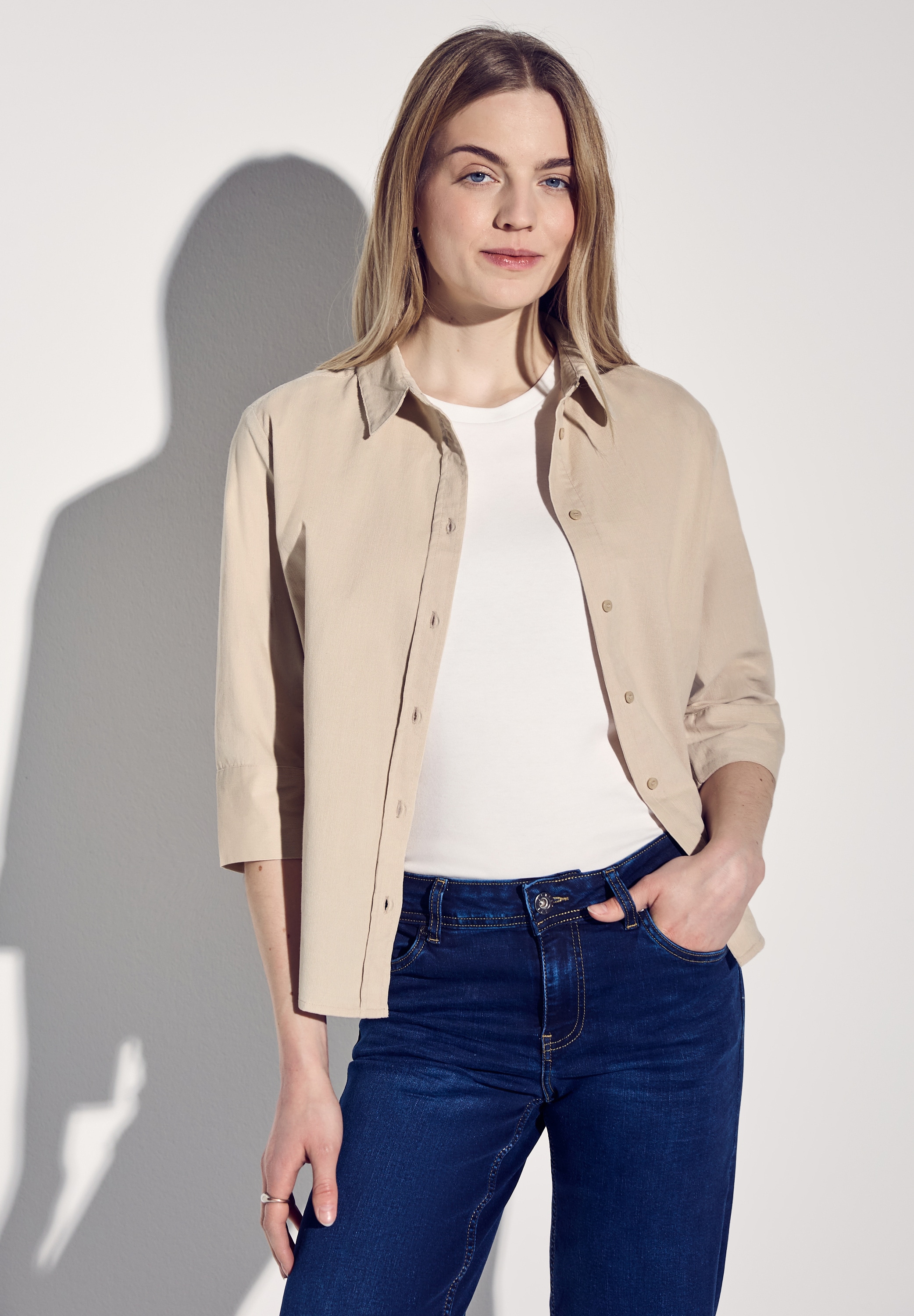 STREET ONE Hemdbluse, aus reiner Baumwolle