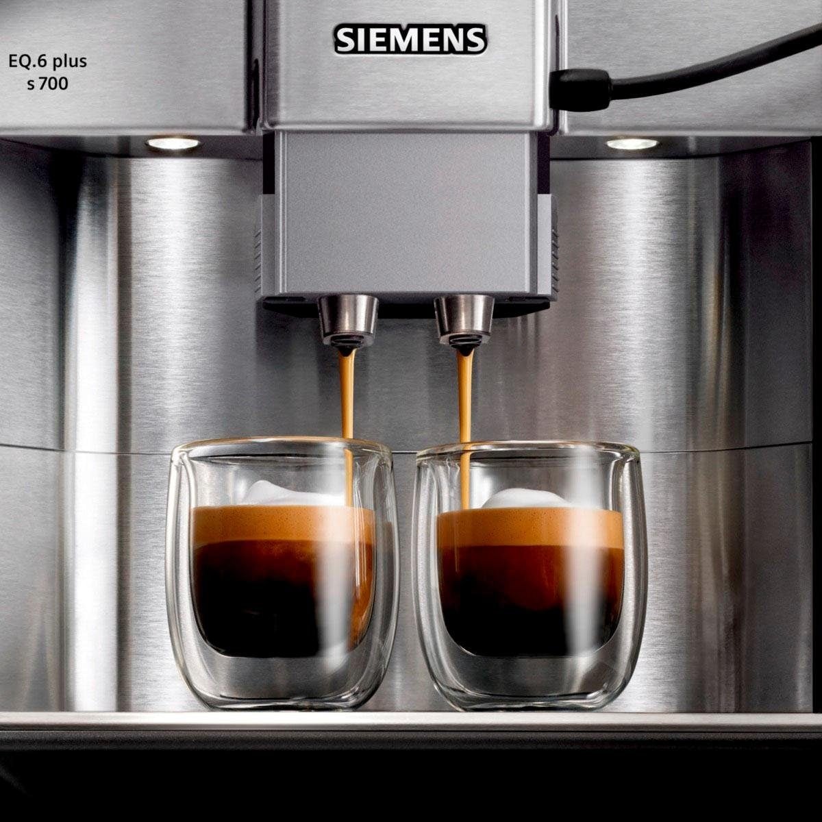 SIEMENS Kaffeevollautomat »EQ.6 plus s700 TE657503DE«, 2 Tassen  gleichzeitig, 4 Profile, beleuchtetes Tassenpodest kaufen