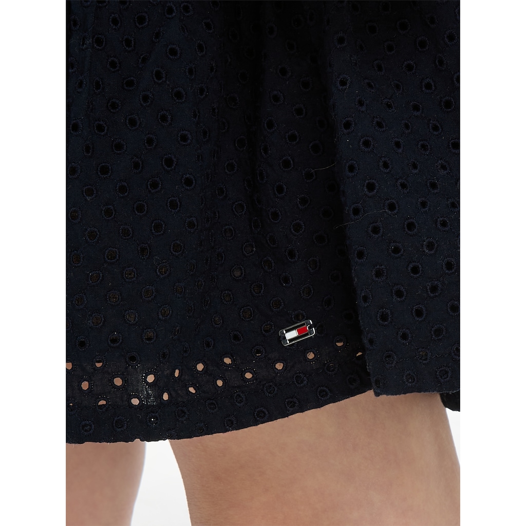 Tommy Hilfiger Volantkleid »BRODERIE ANGLAISE DRESS«, allover in Lochstickerei, mit Volants