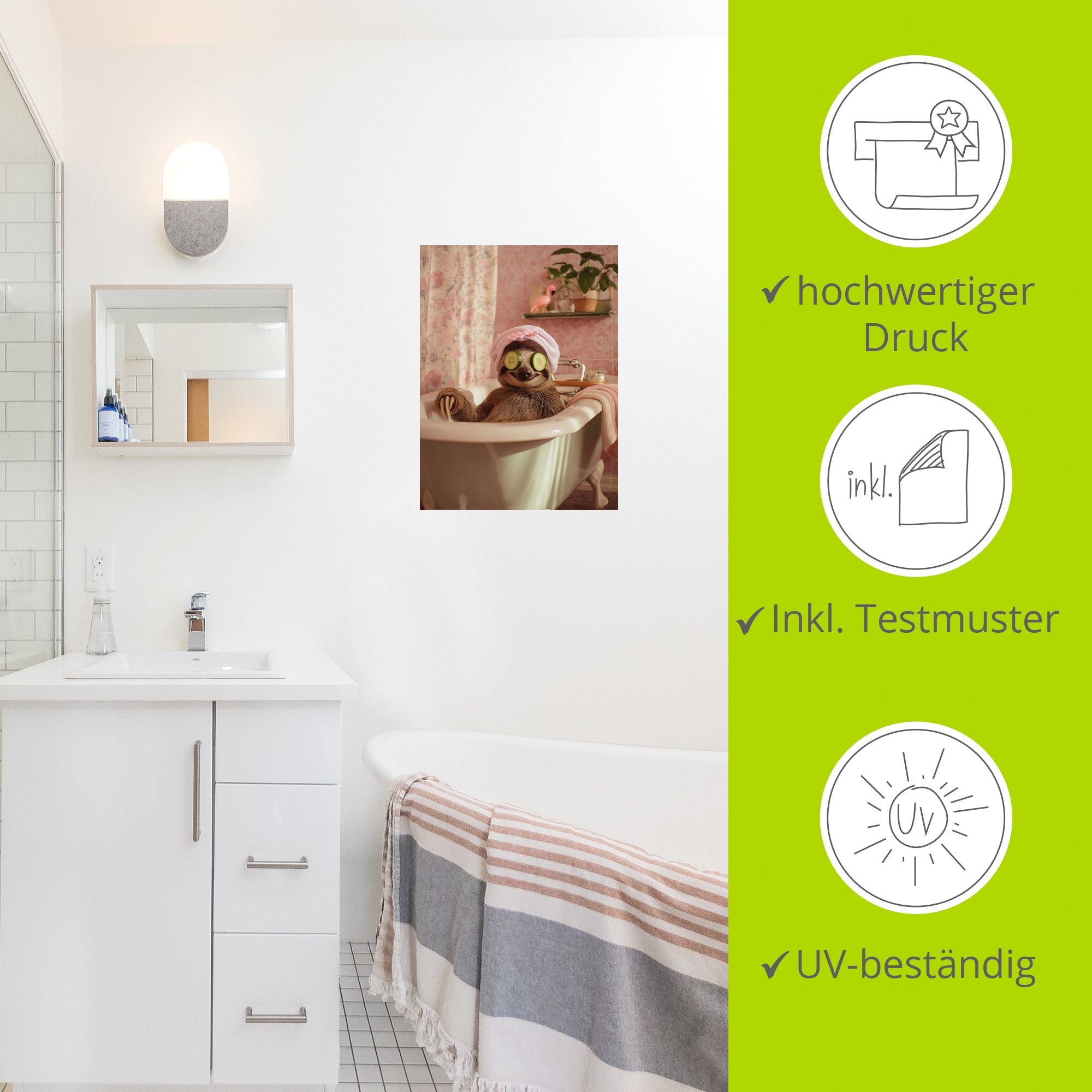 Artland Wandbild »Extremely relaxing« 1 Stk. tlg. als Alubild, Leinwandbild, Poster, Wandaufkleber in verschied. Größen