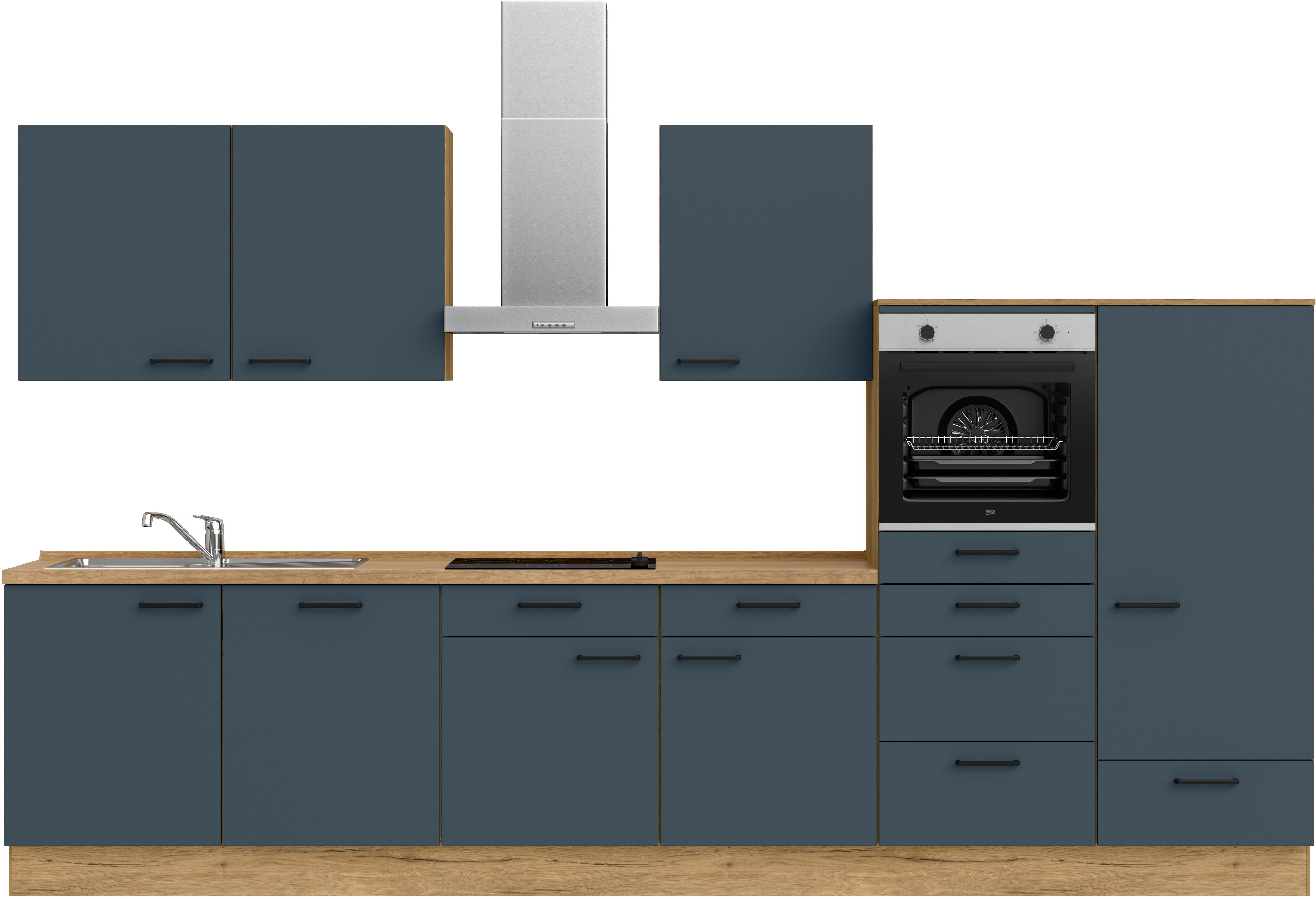 nobilia Küchenzeile ""Easytouch I", NEU: individuell anpassbar mit gratis Profi-Beratung" vormontiert, Breite 360 cm, Ausrichtung wählbar, wahlw. mit E-Geräten
