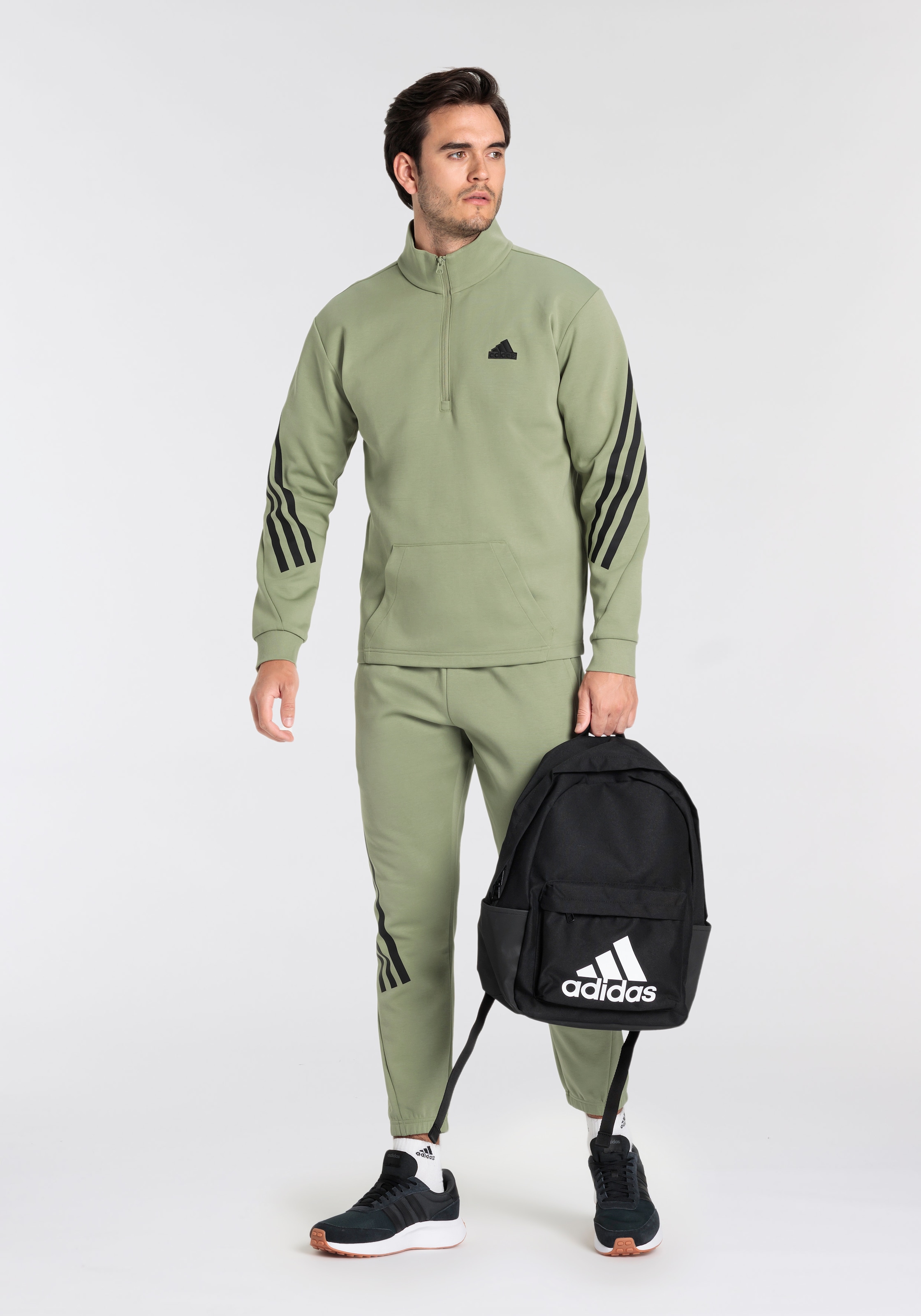adidas Sportswear Rollkragenpullover "M FI 3S HALFZIP" 1 Stk. tlg. günstig online kaufen