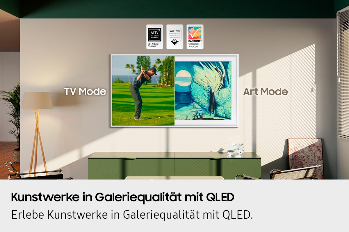 Samsung QLED-Fernseher »GQ50LS03FAU«, 4K Ultra HD, Smart-TV, The Frame, Mattes Display, Art Mode, Austauschbare Rahmen, Dolby Atmos