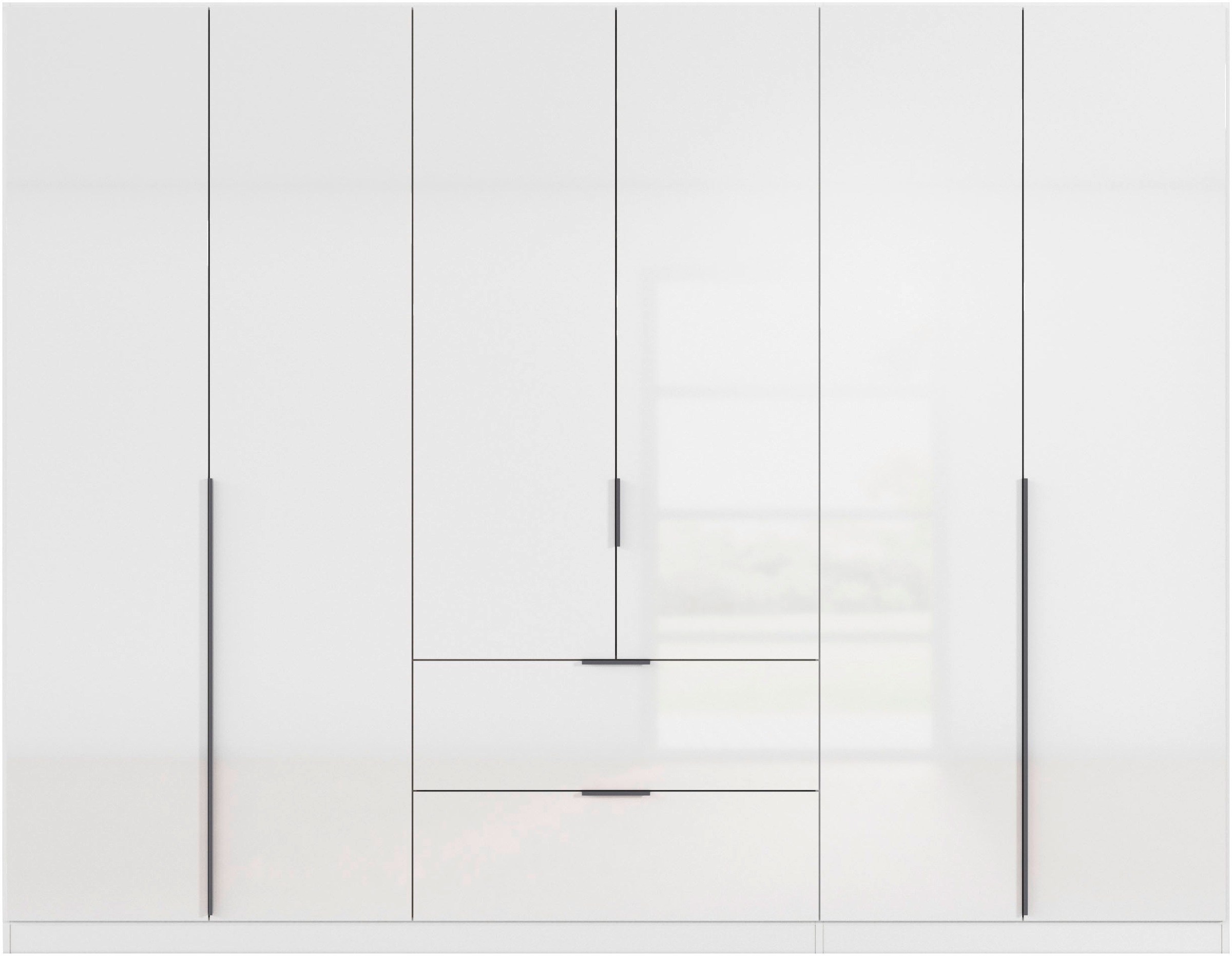 rauch Drehtürenschrank »Kleiderschrank Schrank Garderobe AGORDO mit Dekor- oder Hochglanzfront«, (in zwei Griff-Farben mit Dekor- oder Hochglanzfront), mit Außenschubkästen, in 6 Breiten und 2 Höhen MADE IN GERMANY