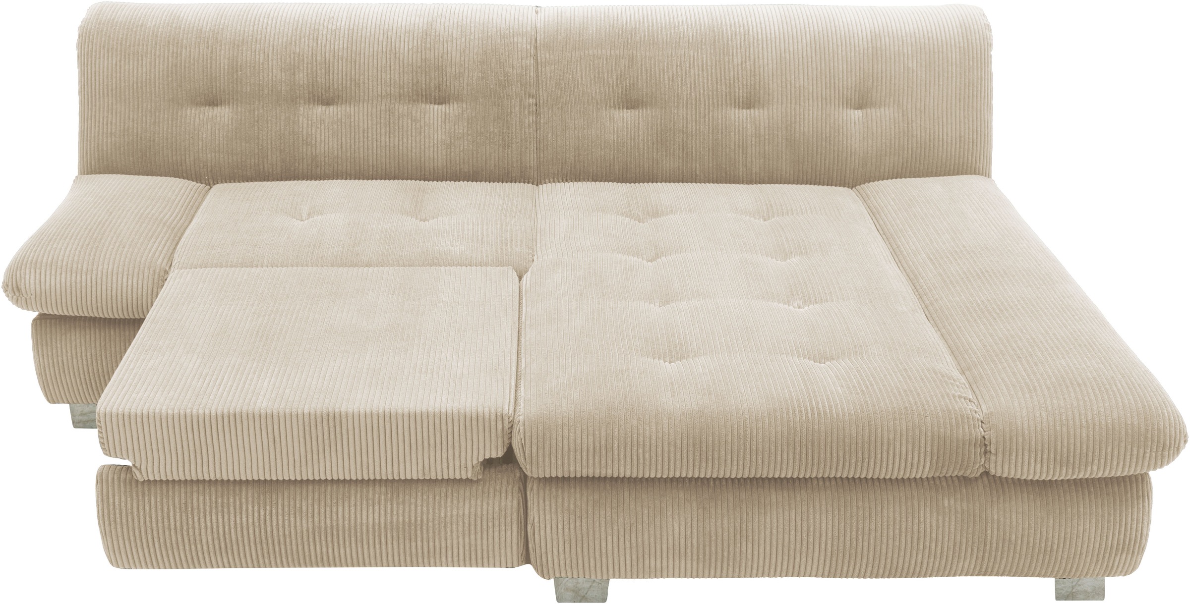 DOMO collection Ecksofa »100031 kompakte Stellmaße, komfortabel und bequem, L-Form«, wahlweise mit Bettfunktion und Armteilverstellung. Breite 234cm