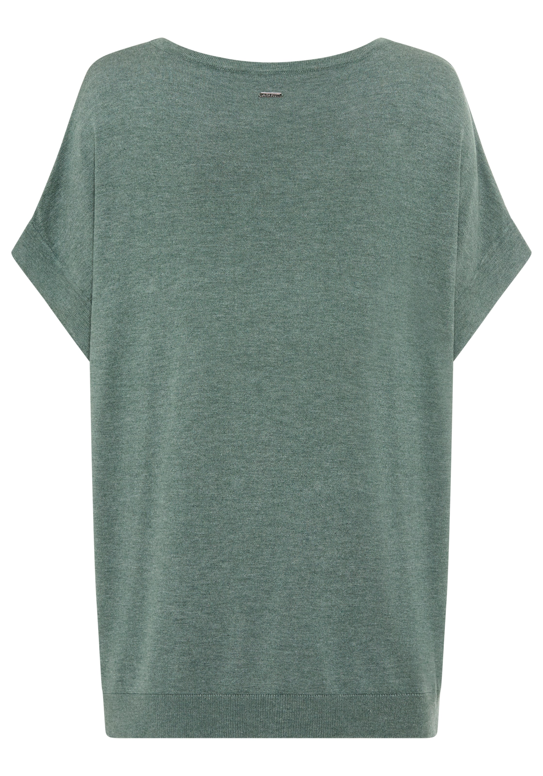 Laura Scott CURVE V-Ausschnitt-Pullover »in Shirt-Form für den Sommer« sommerlicher Feinstrick mit figurschmeichelnder Passform