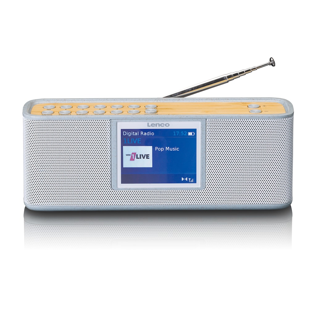 Lenco Digitalradio (DAB+) »PDR-046GY - DAB+/FM Radio«, (Digitalradio (DAB+)