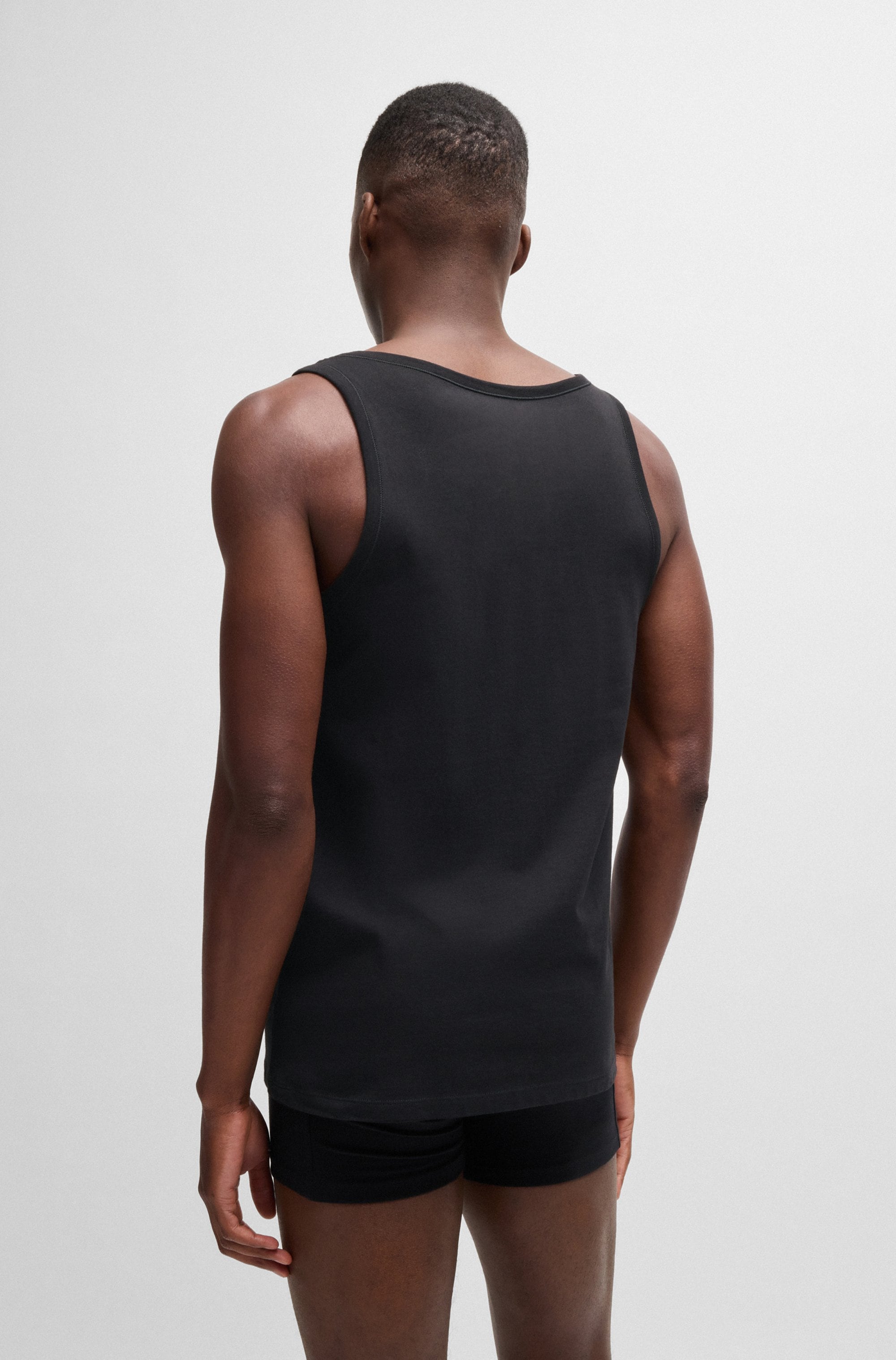 BOSS Unterhemd »Tank Top 3P CO«, (Packung, 3 St.), mit Rippbündchen
