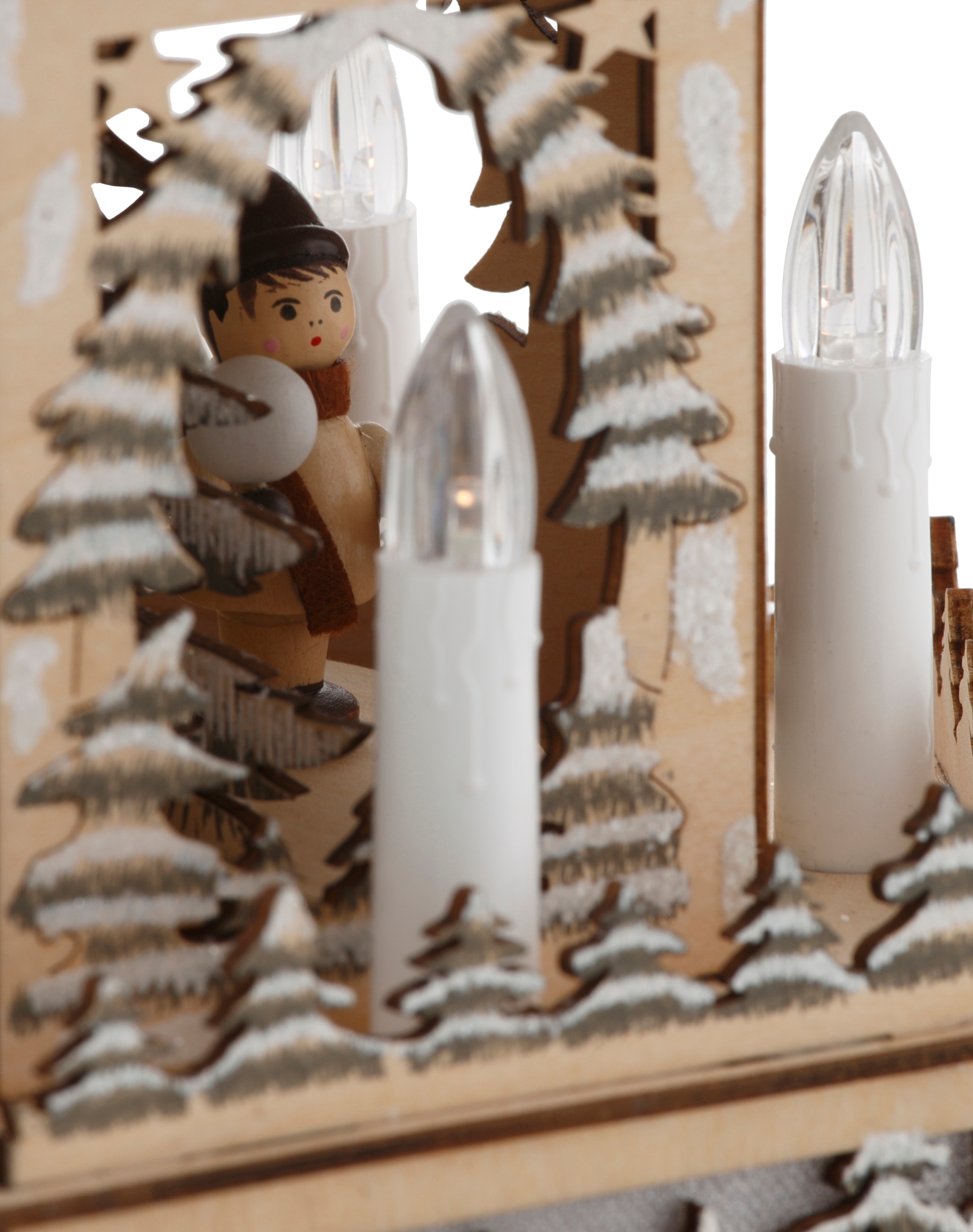 Myflair Möbel & Accessoires Weihnachtspyramide »Weihnachtsdeko«, mit LED Beleuchtung und beweglichen Figuren, Höhe ca. 48 cm