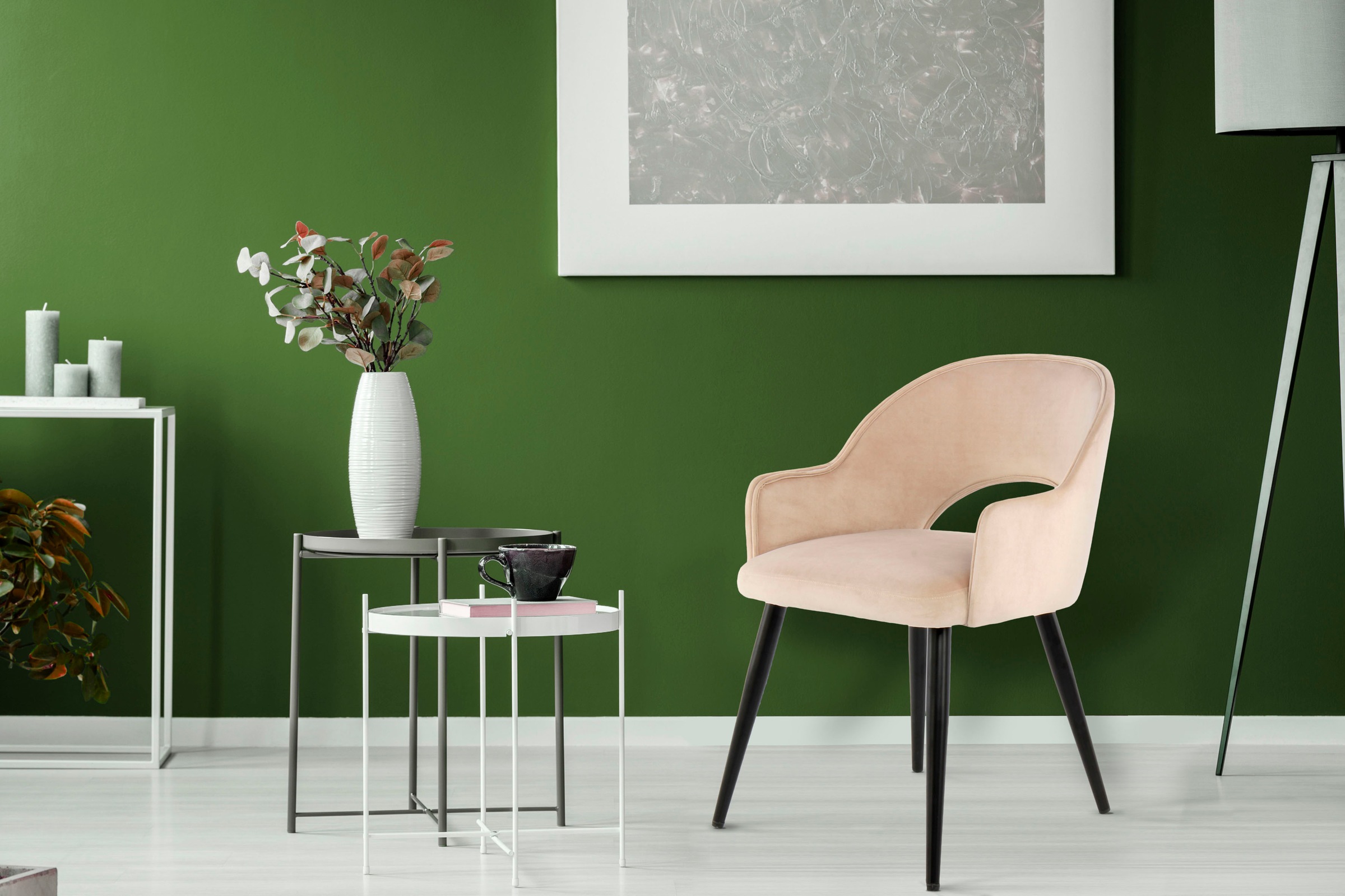 Kayoom Stuhl "Joris 110 2er-Set, einfarbiges Design,mit Retro-Charakter" (S günstig online kaufen