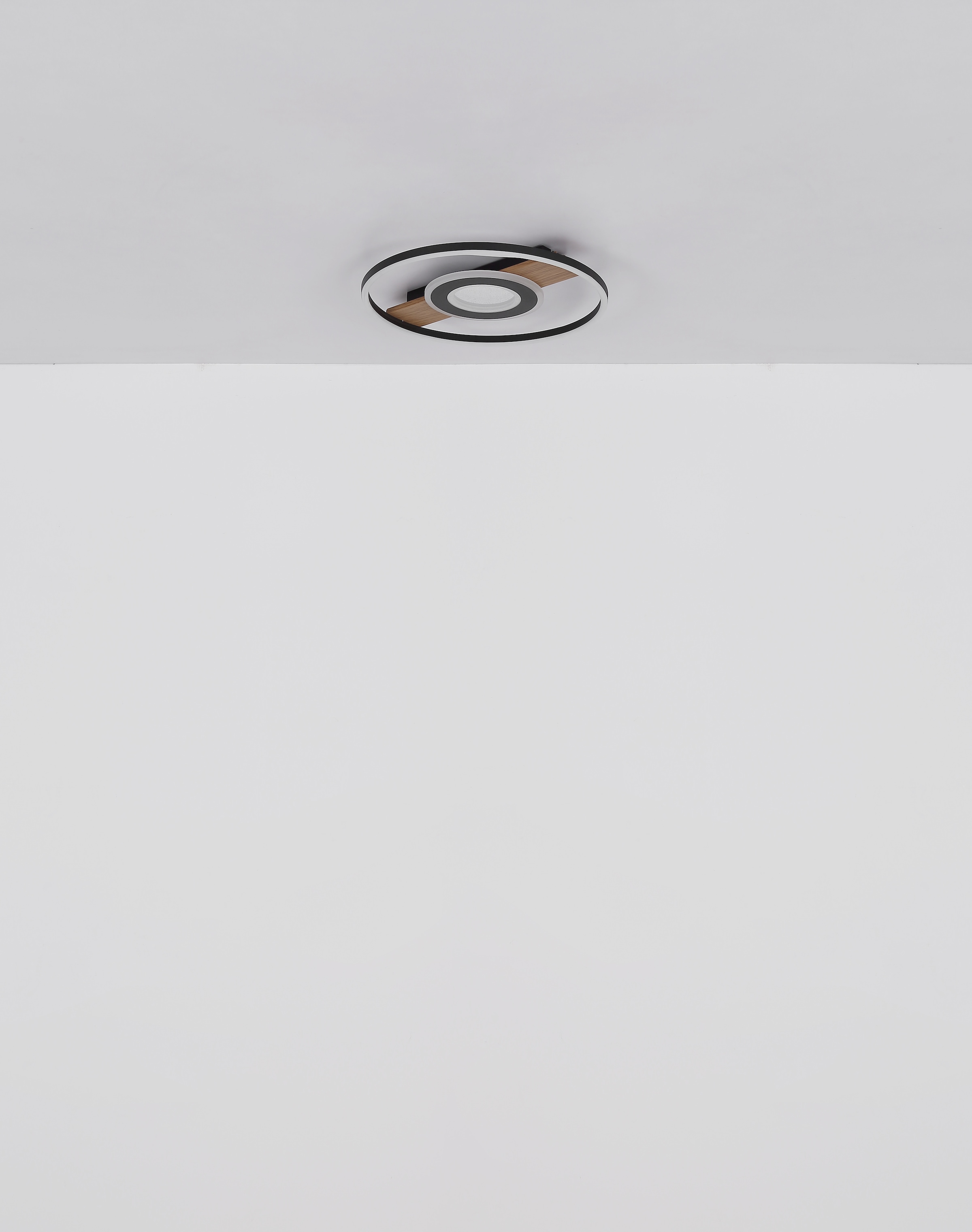 GLOBO LIGHTING LED Deckenleuchte »PIKARA«, Leuchtmittel LED-Modul | LED fest integriert, Deckenlampe/holzoptik/Acrylkristalle klar/modern