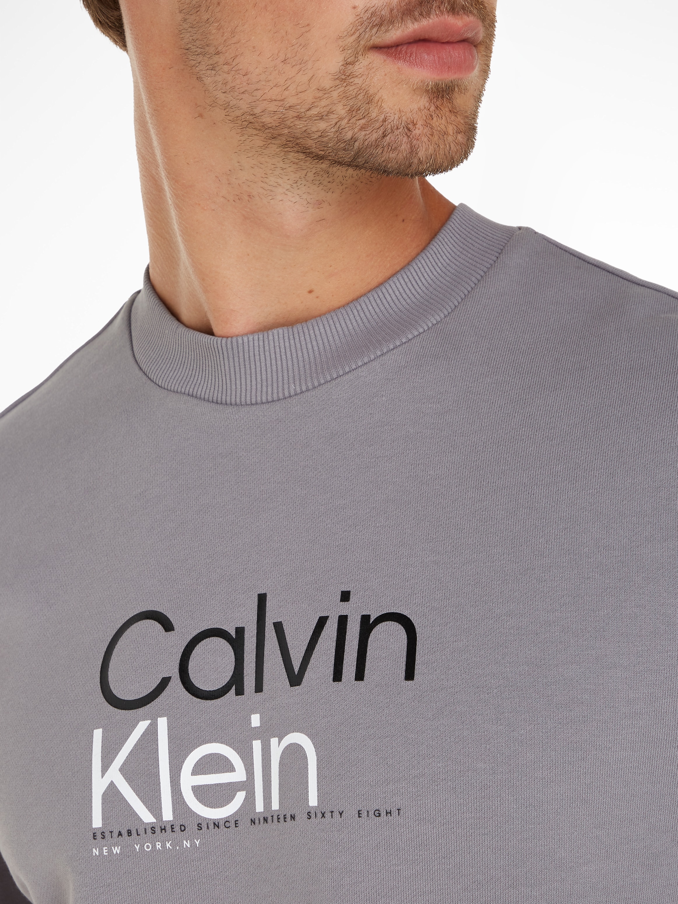 Bezahlbarer Preis Calvin Klein Sweatshirt »MULTI kaufen mit COLOR SWEATSHIRT«, Markenlabel | ▷ LOGO BAUR