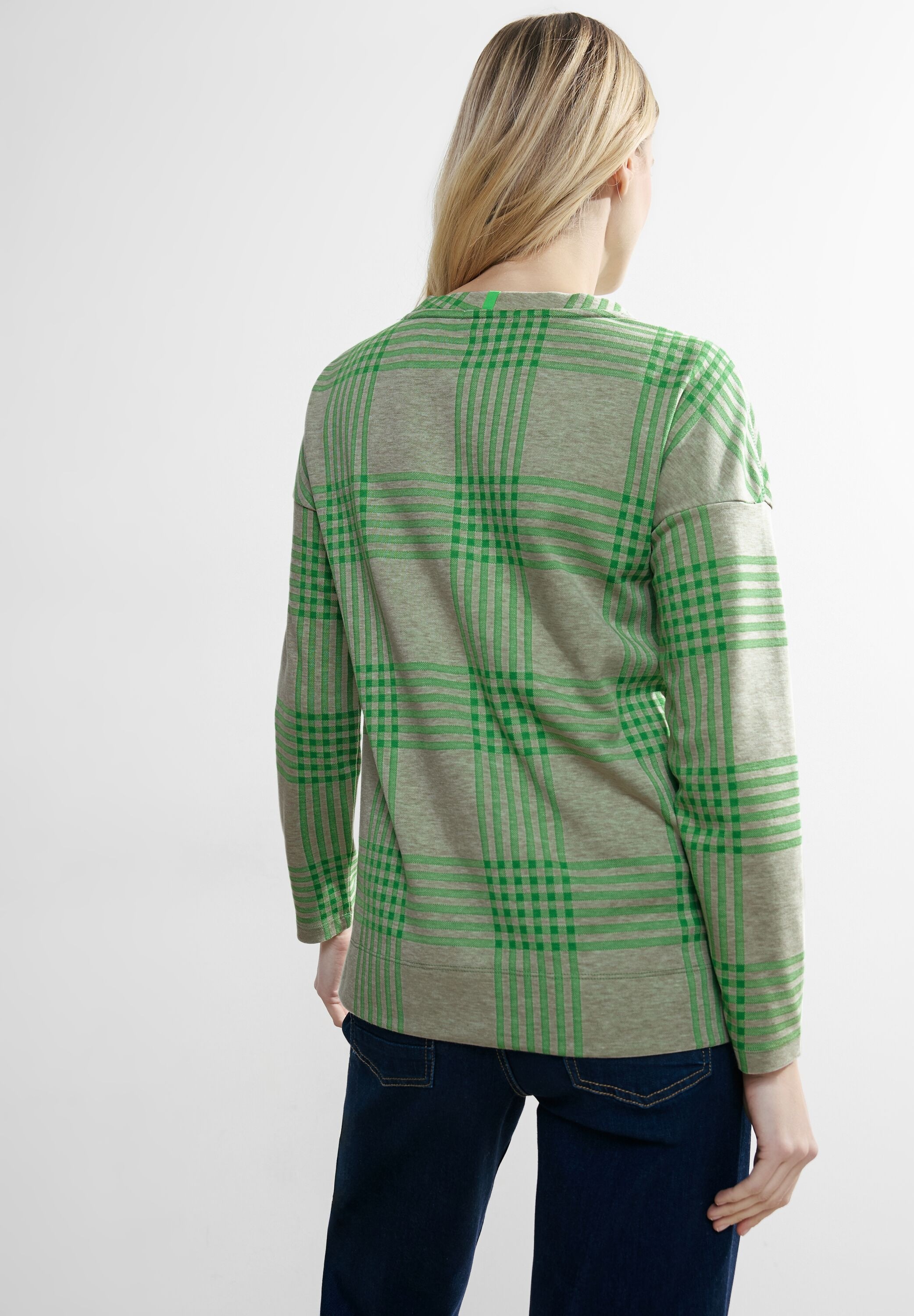 Cecil Rundhalsshirt, aus elastischem Materialmix