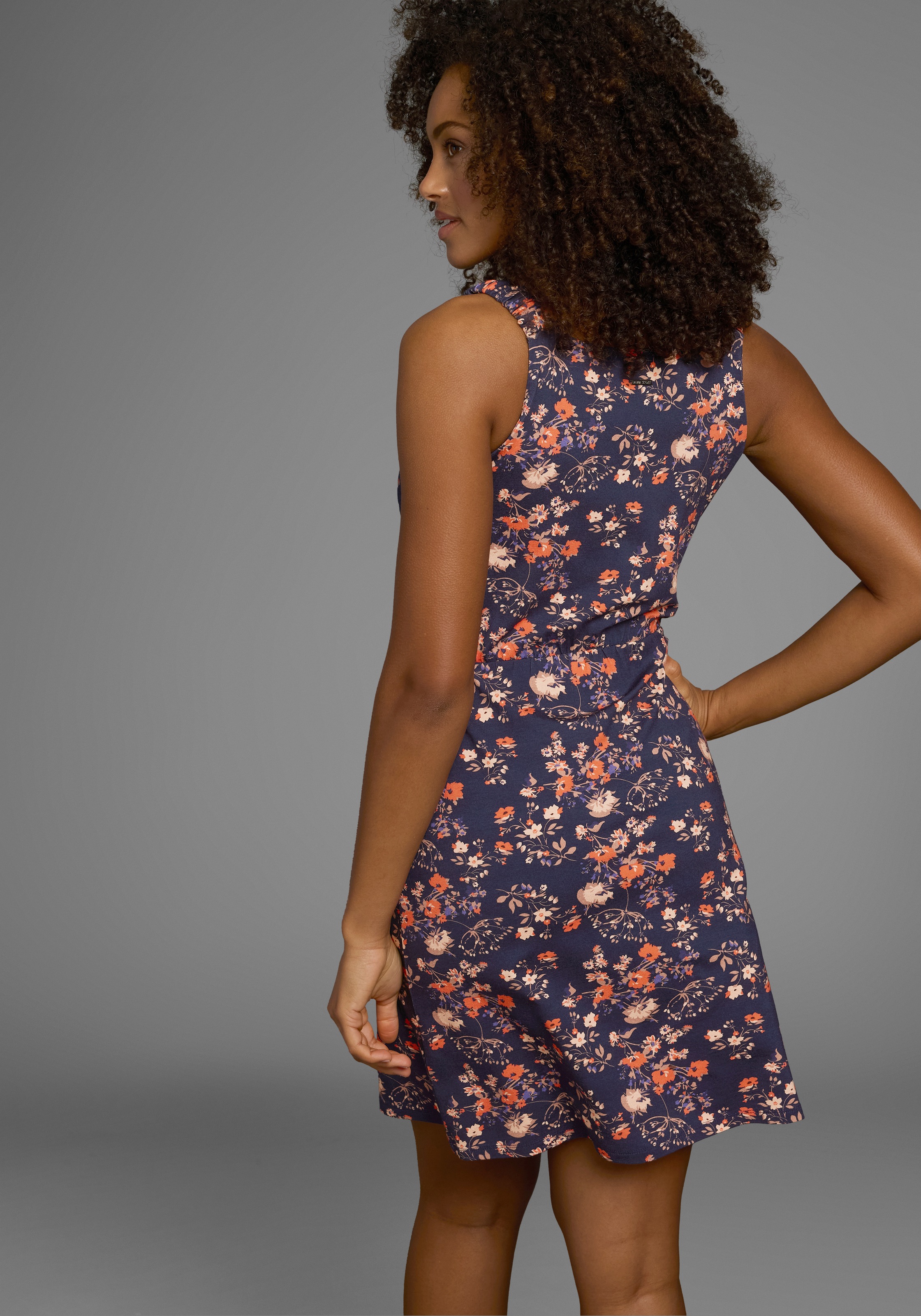 Laura Scott Sommerkleid, mit gerafften Trägern & V-Ausschnitt in Wickelopti günstig online kaufen