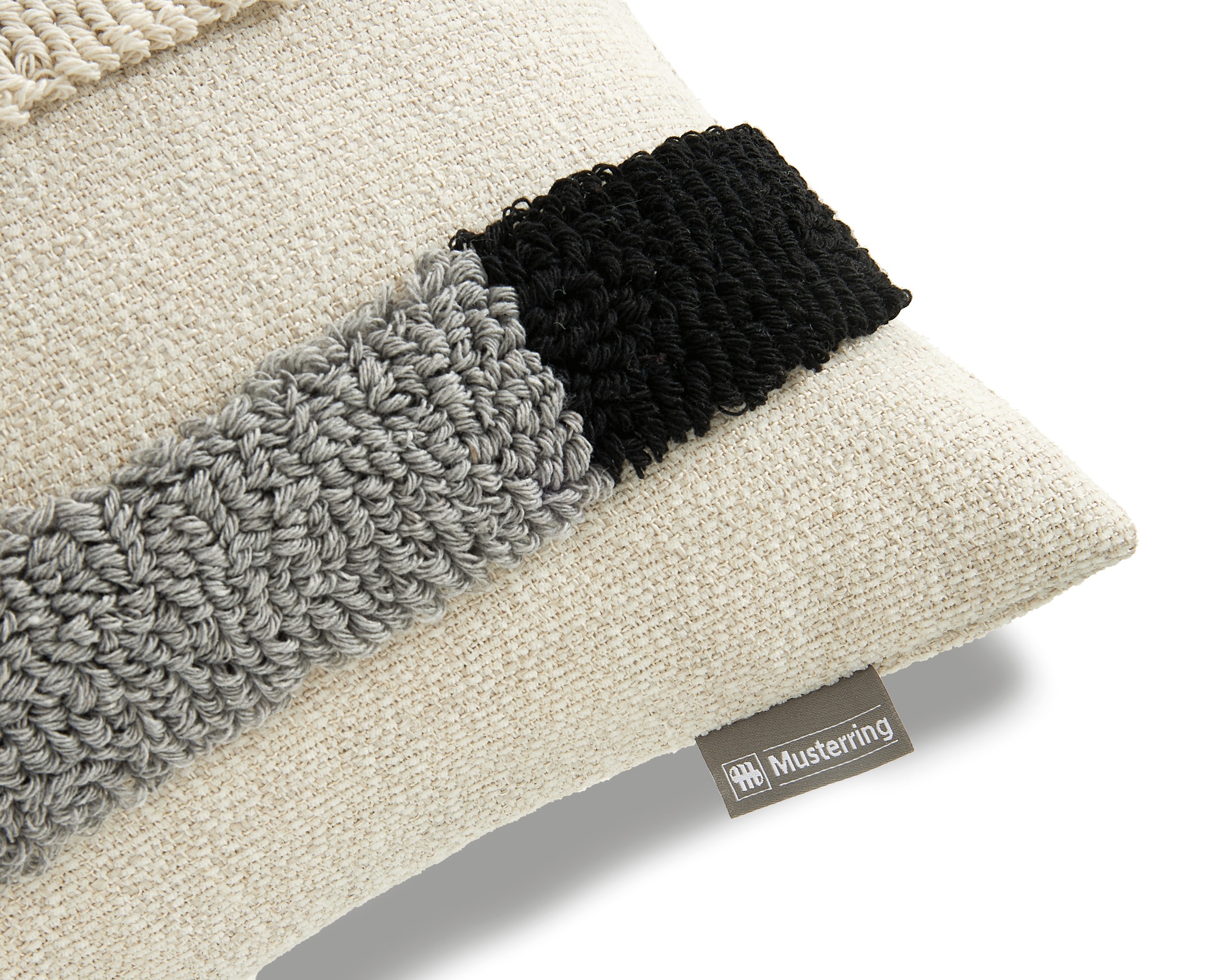 Musterring Dekokissen "Rythm" mit aufgestickten 3D-Streifen günstig online kaufen