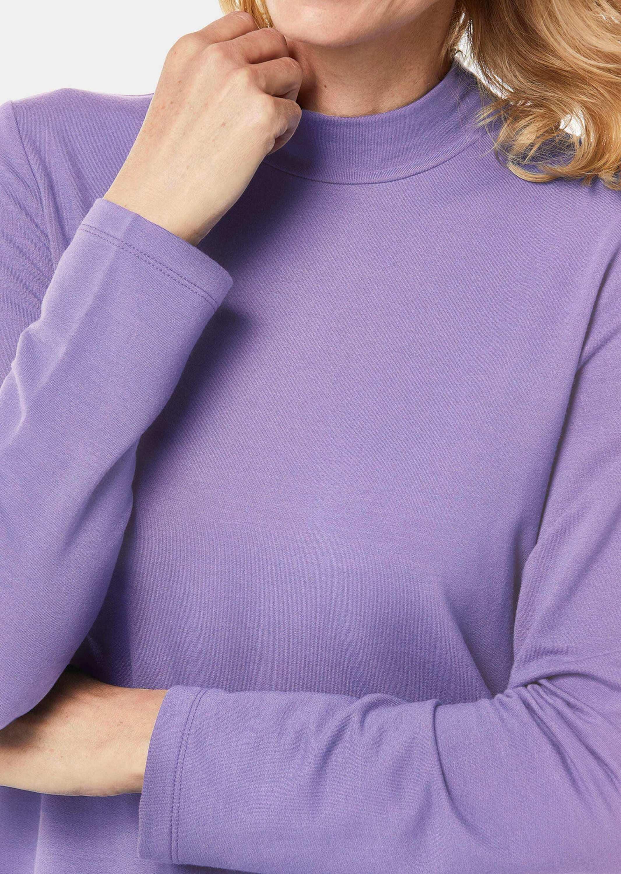 GOLDNER Longpullover »Stehbundshirt Stehkragenshirt mit Langarm«