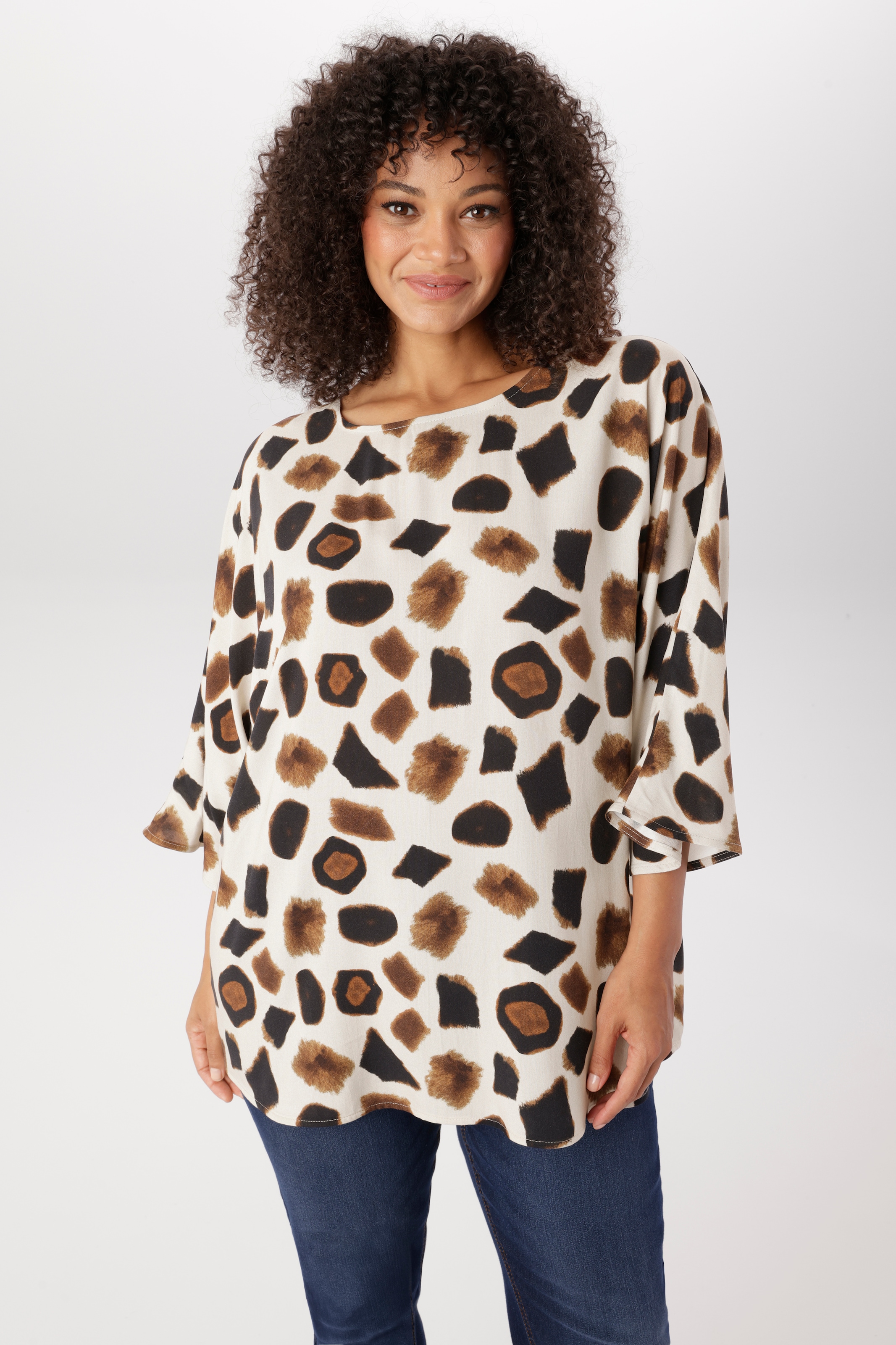 Aniston PLUS Schlupfbluse in trendigem Animalprint - NEUE KOLLEKTION