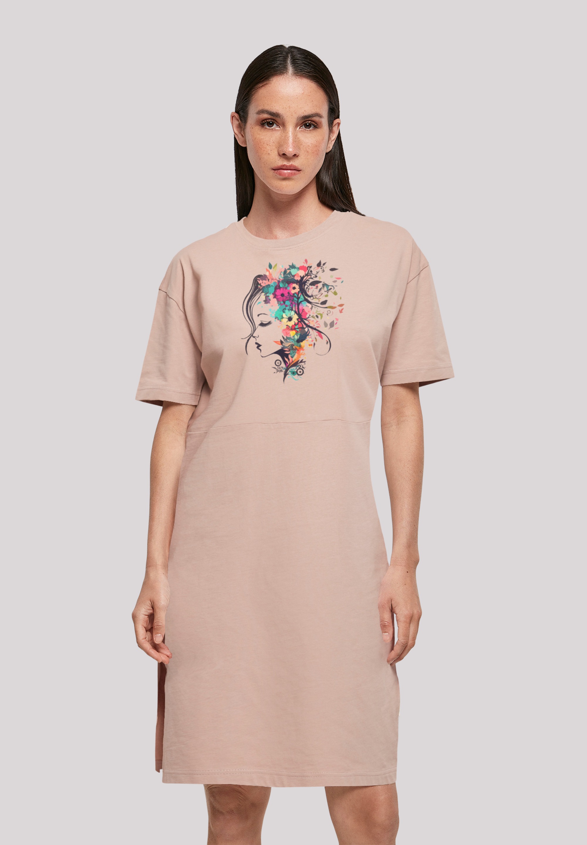 F4NT4STIC Shirtkleid »Blumen Silhouette Bunt«, Print