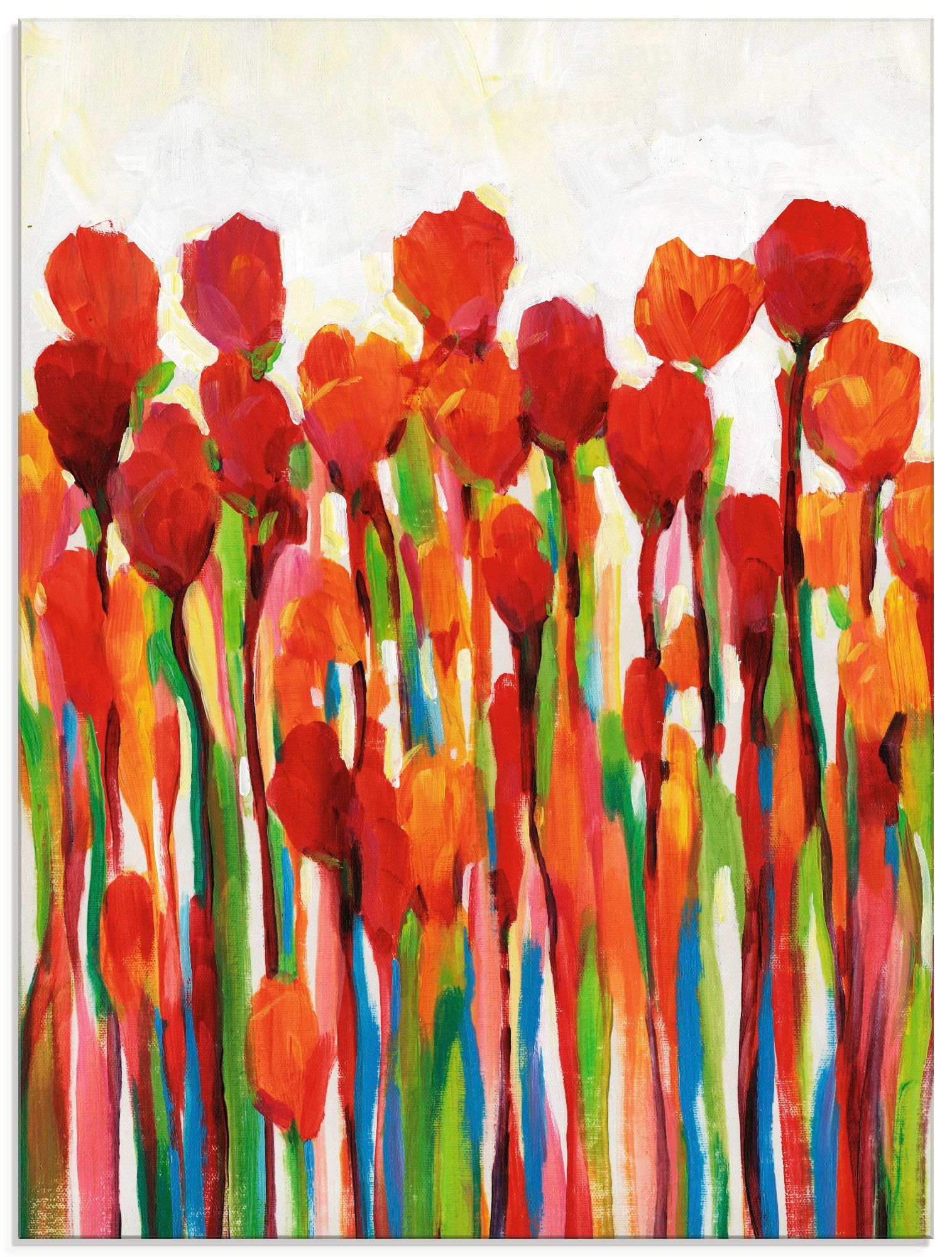 Artland Glasbild "Strotzen mit Farben II", Blumenwiese, (1 St.), in verschiedenen Größen