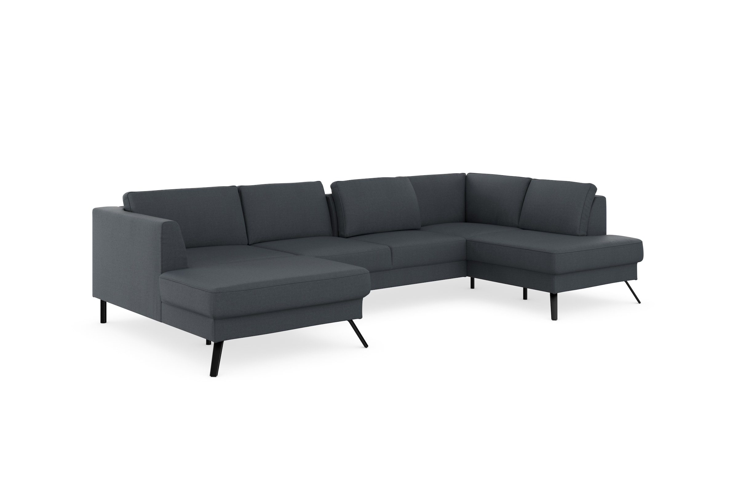 sit&more Wohnlandschaft »Lindholm U-Form«, mit Sitztiefenverstellung und Federkern
