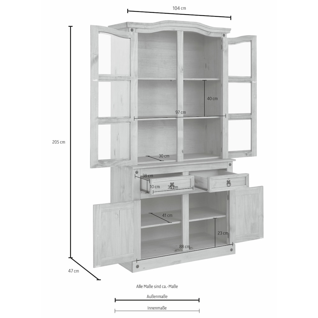 Home affaire Buffet »Mexico«, aus massiver Kiefer, Breite 106 cm