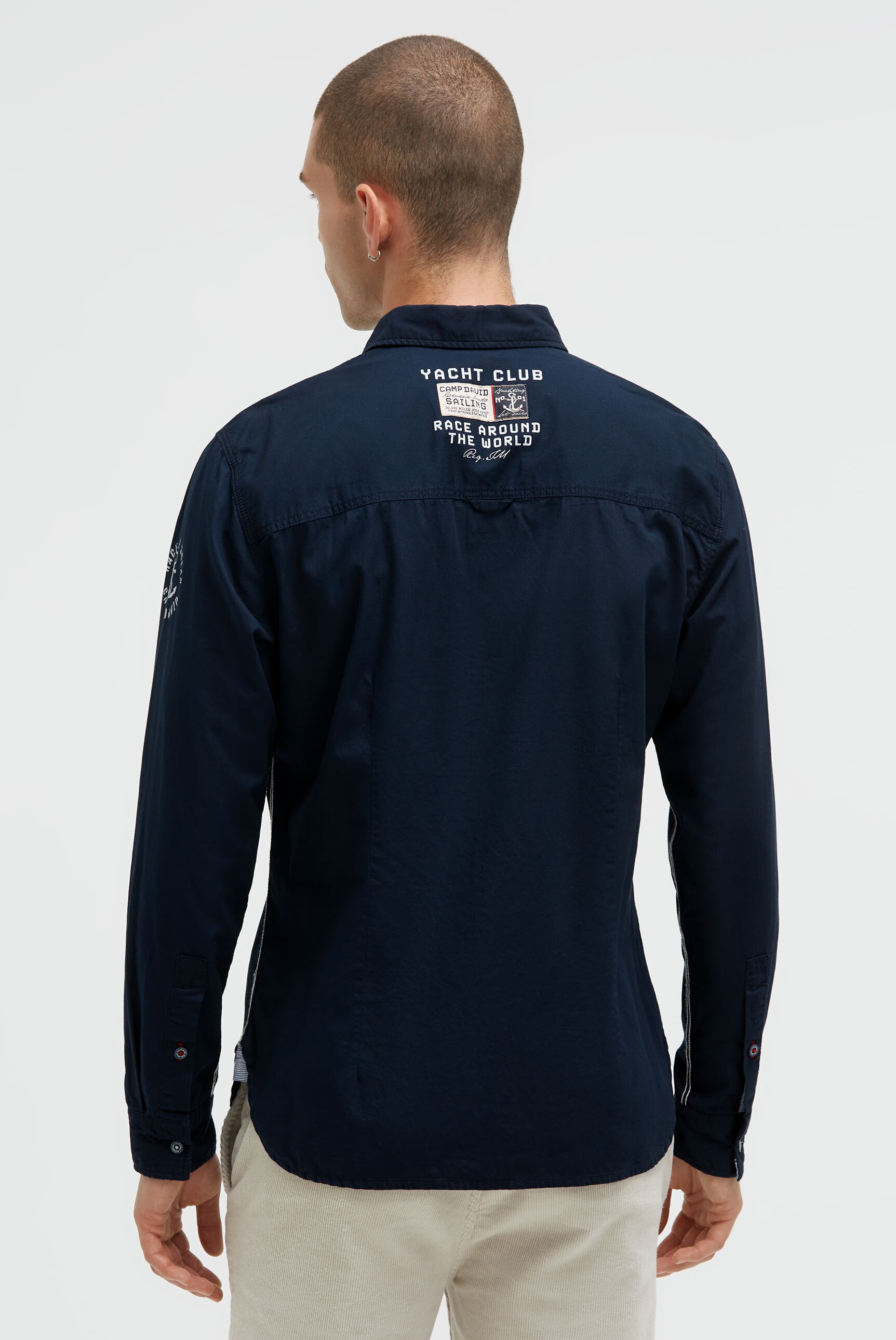 CAMP DAVID Langarmhemd mit Kentkragen