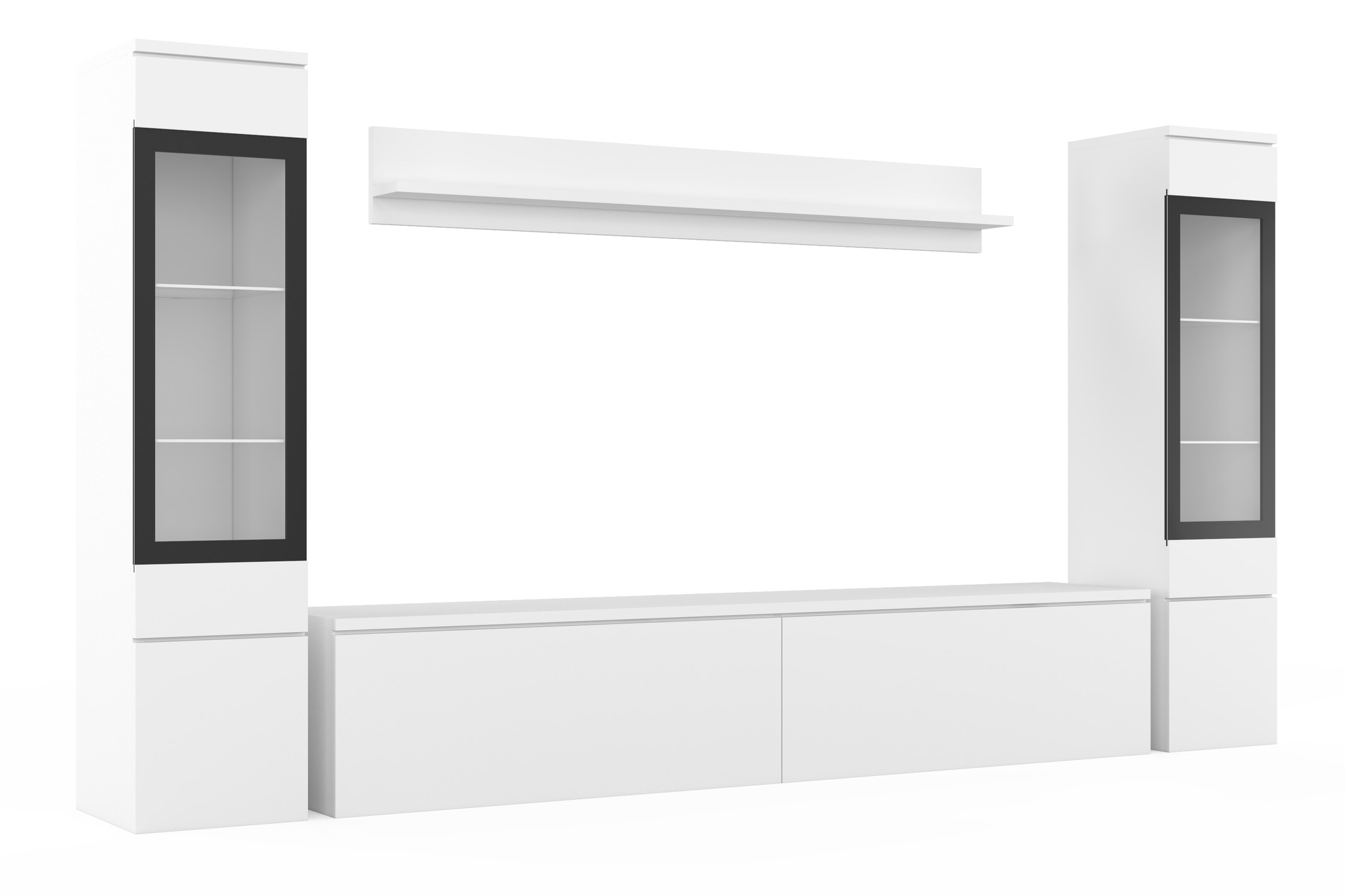 INOSIGN Wohnwand "VERA II, Vitrinen Türanschlag wechselbar", (Komplett-Set, günstig online kaufen