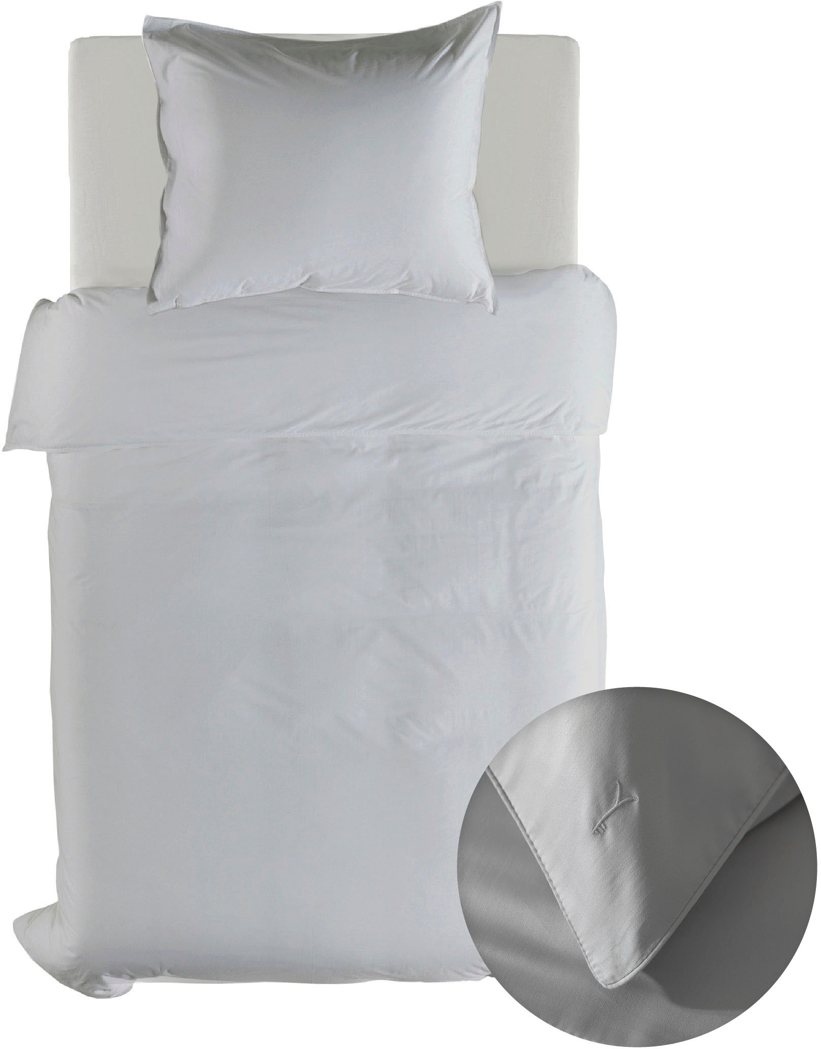 YELLOW Bettwäsche "Suite-Dubai" 2 Stk. Uni Design, 100% Baumwolle ab 135x20 günstig online kaufen