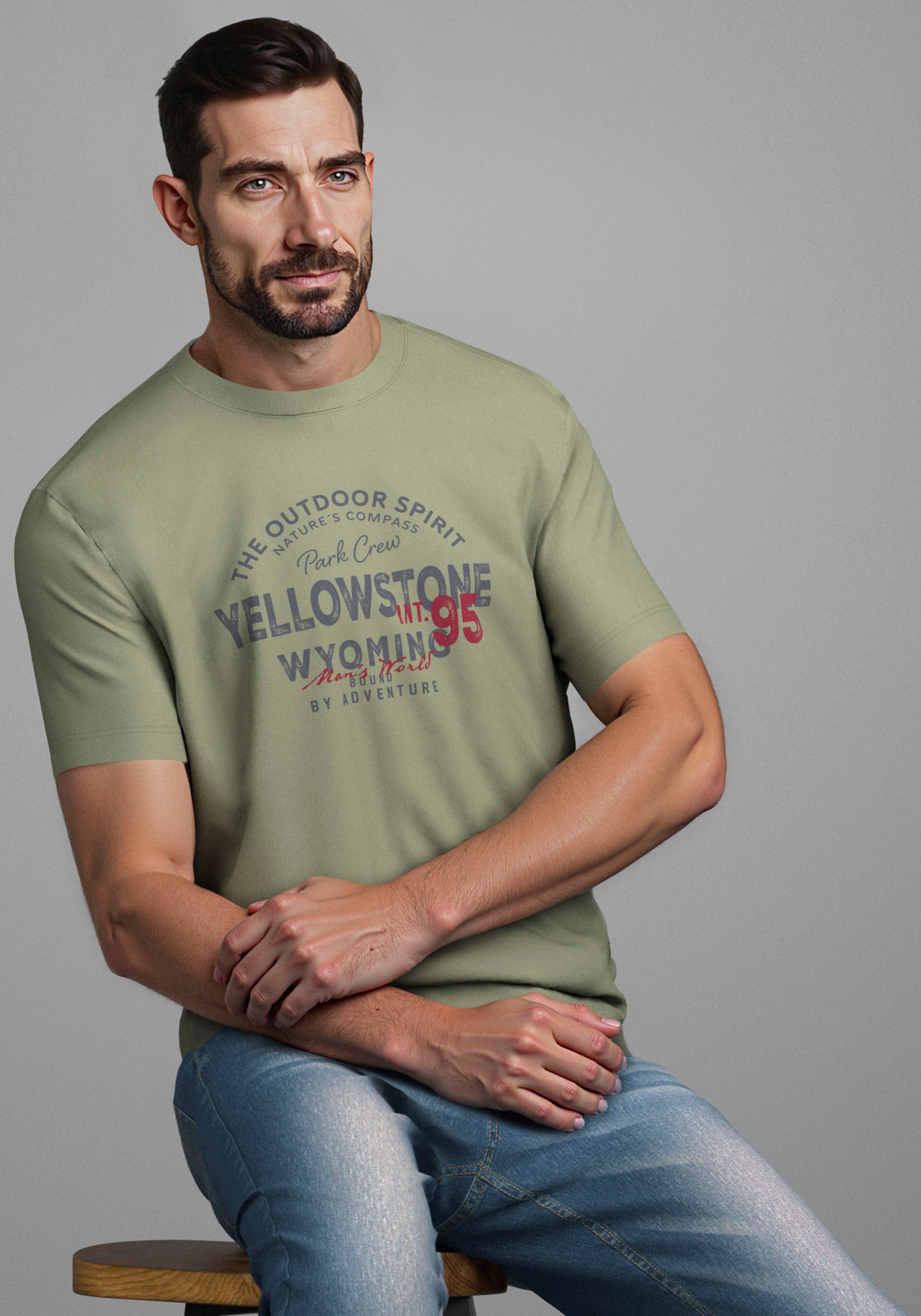 Mans World Rundhalsshirt "Neue Kollektion" mit Print günstig online kaufen