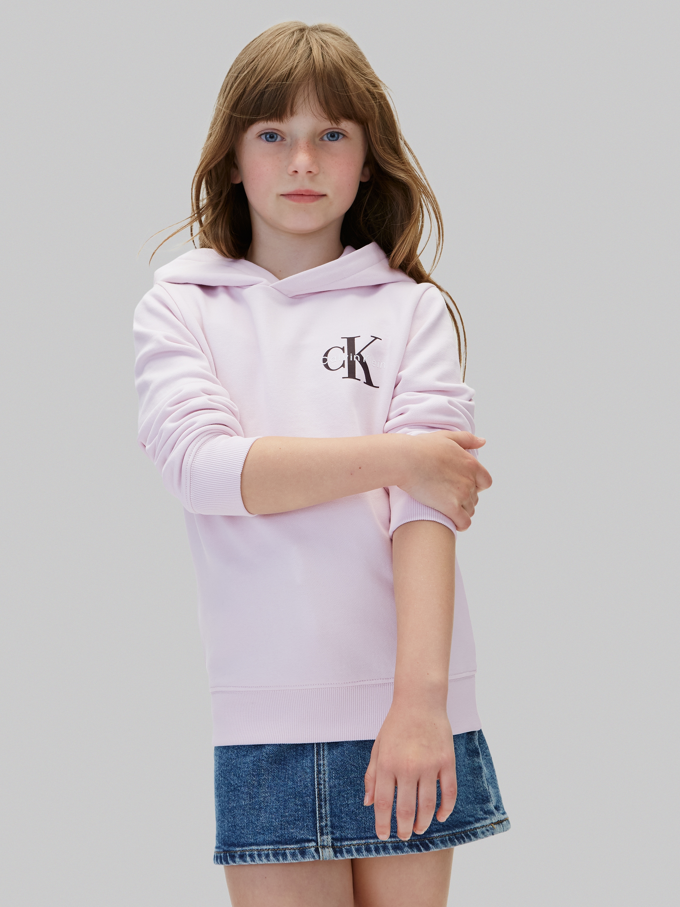 Calvin Klein Jeans Kapuzensweatshirt "SMALL CHEST MONOLOGO HOODIE", Regular fit mit Kapuze, Logoschriftzug