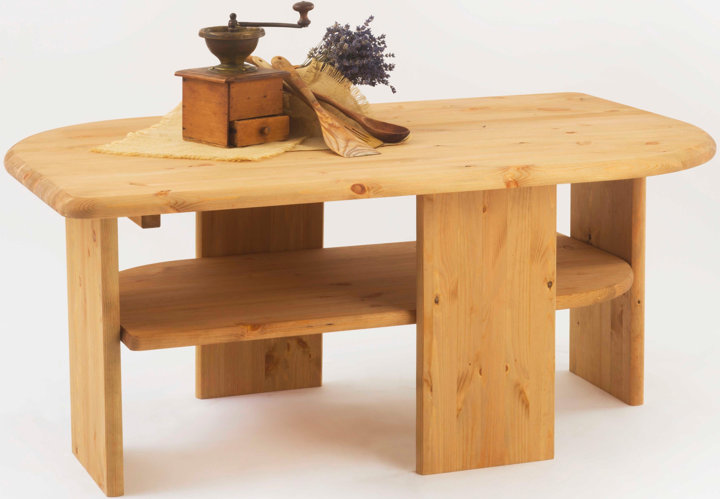 Home affaire Couchtisch Jayden, Breite 124, 5 cm, aus massiver Kiefer