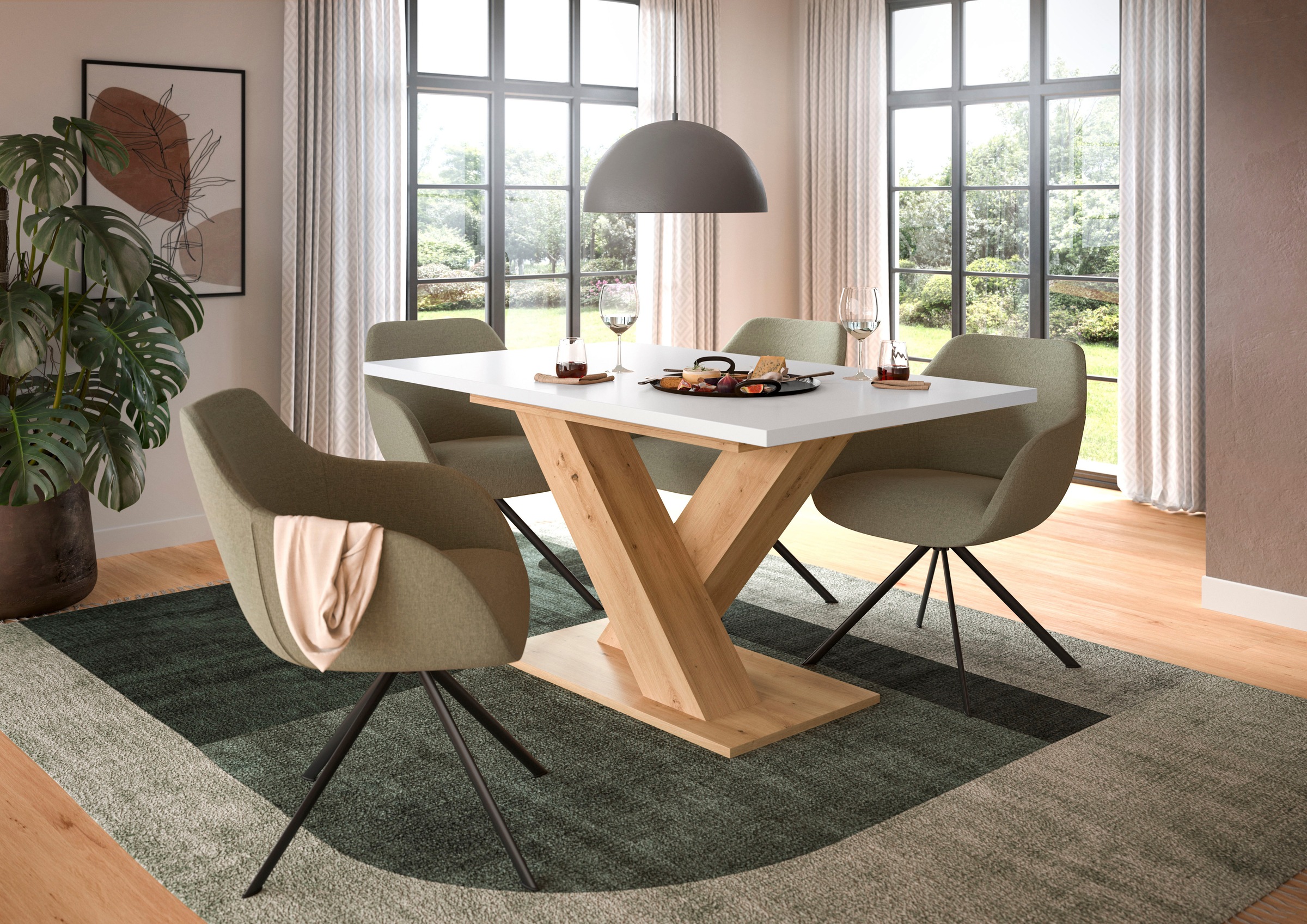 INOSIGN Esstisch "Motus, ausziehbar 150 -190 cm, inklusive 40 cm Einlegepla günstig online kaufen