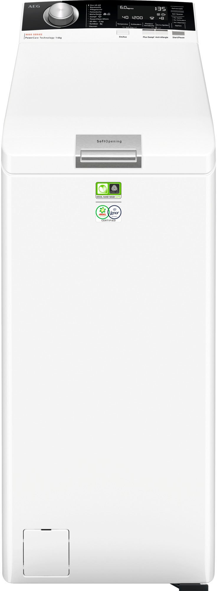 AEG Waschmaschine Toplader »LTR8A36STL«, LTR8A36STL, 6 kg, 1300 U/min, ProSteam Dampf-Programm
