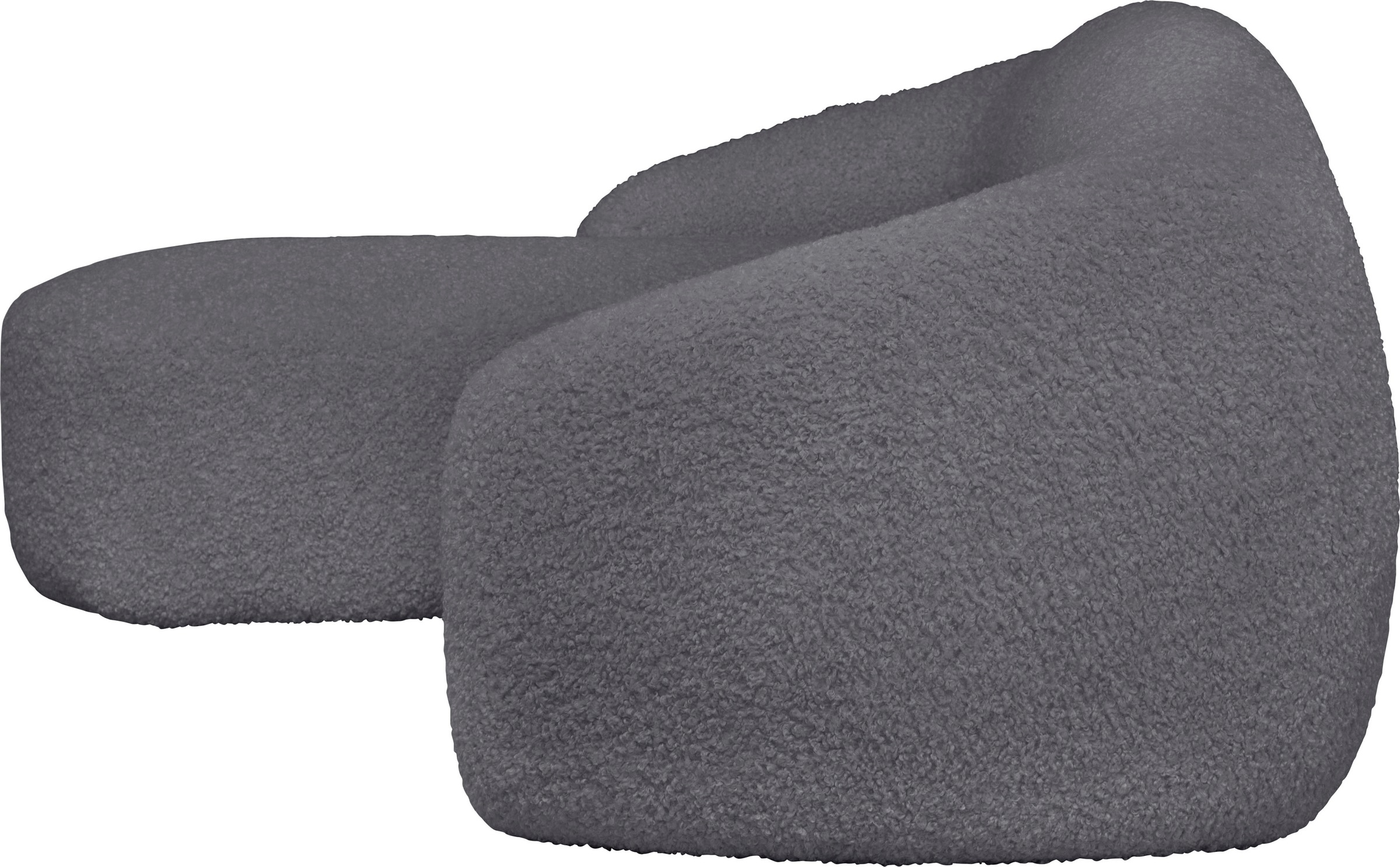 LeGer Home by Lena Gercke Ecksofa »YANI L-Form, Designersofa, organische Form, Maße B/T/H: 255/170/81 cm«, mit Wellenunterfederung, auch in Bouclé, Recamiere rechts/links