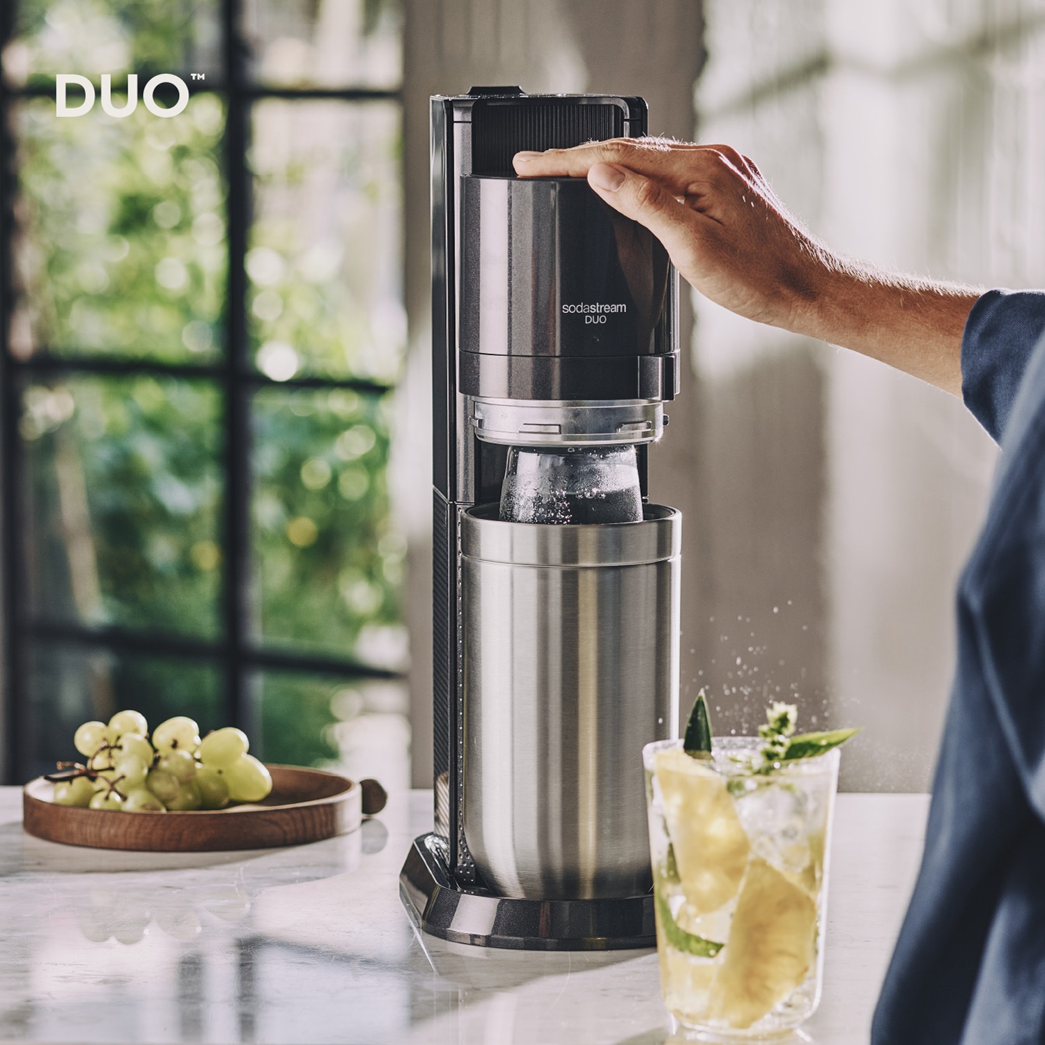 SodaStream Wassersprudler "SodaStream DUO, titan, mit 3 Flaschen, 1 CO2-Zyl günstig online kaufen