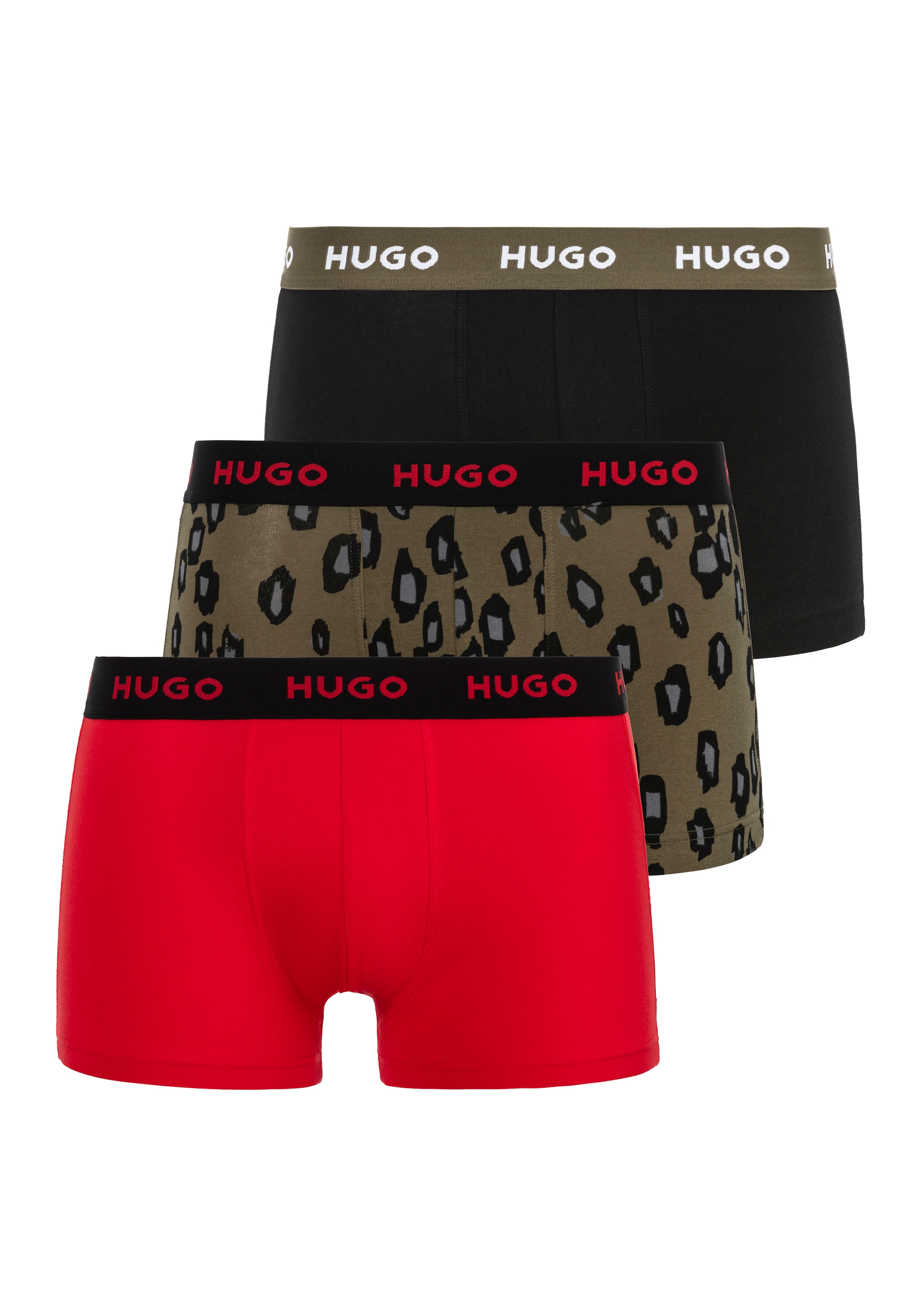 HUGO Underwear Trunk, (Packung, 3 St., 3er), mit Logobund