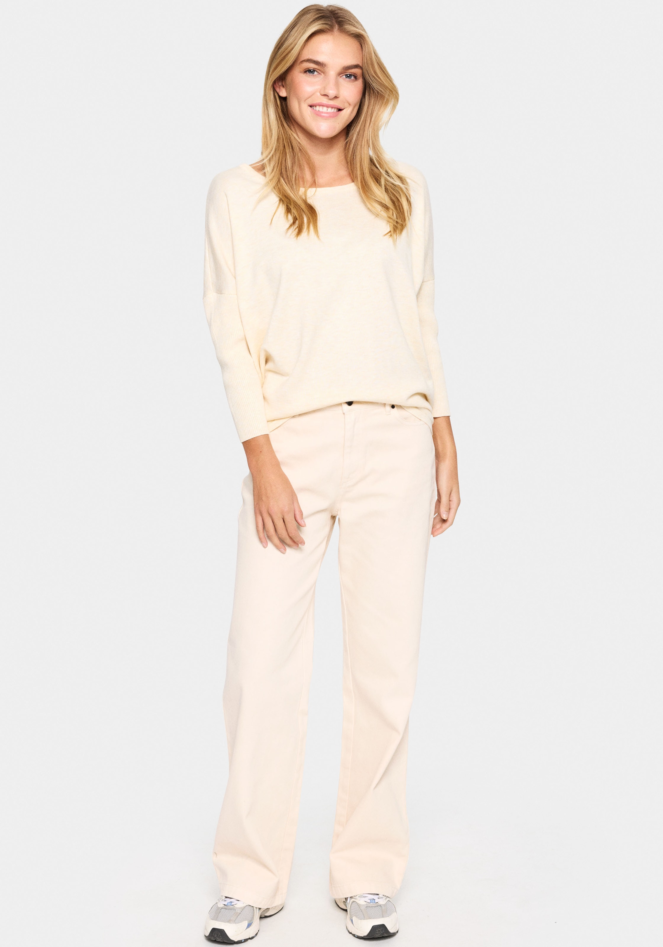 Saint Tropez Rundhalspullover »A2561, MilaSZ R-Neck«